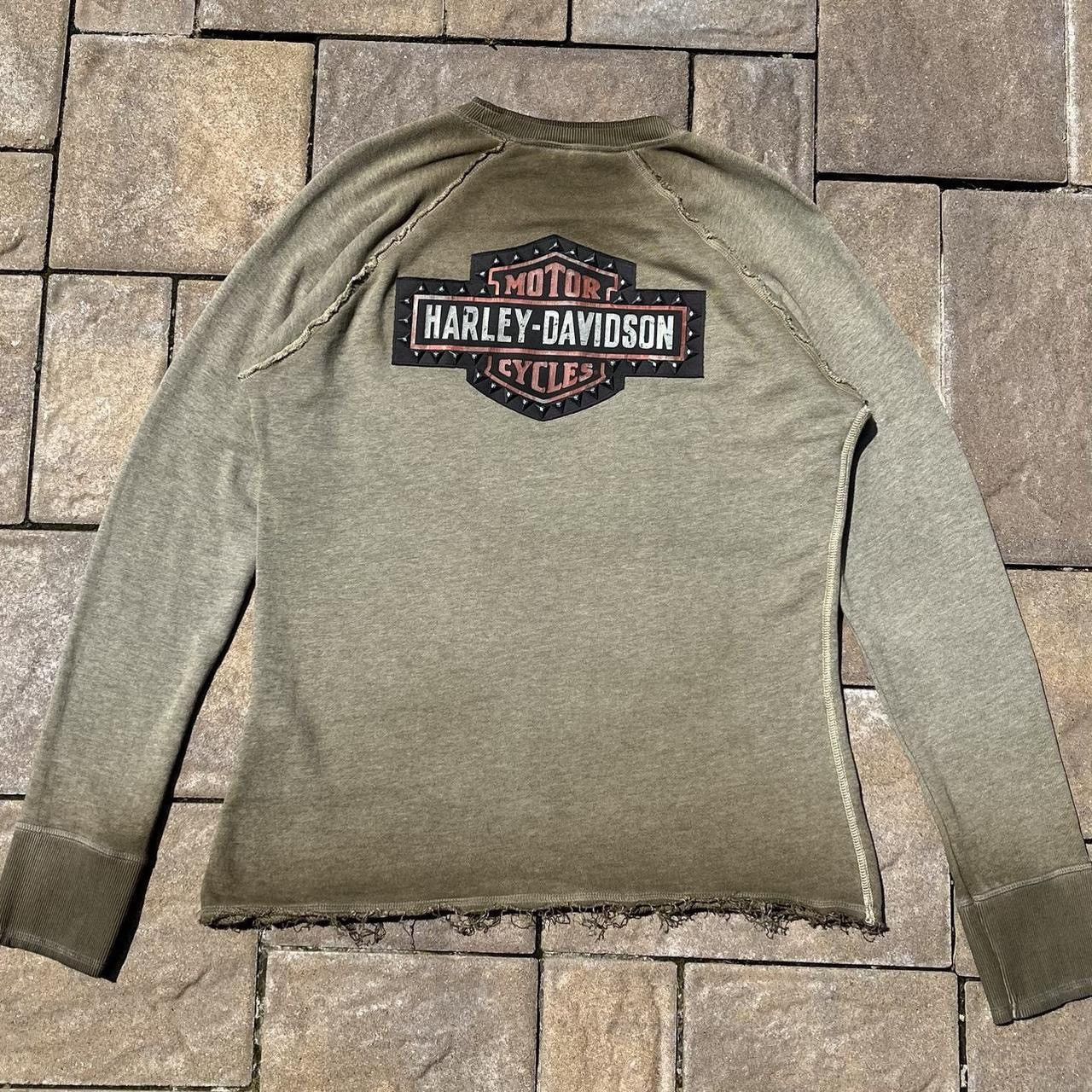 Harley Davidson × Vintage Vintage Y2K Harley Davidson Motorcycles Studded Pullover Size XL / US 12-14 / IT 48-50 - 1 Thumbnail