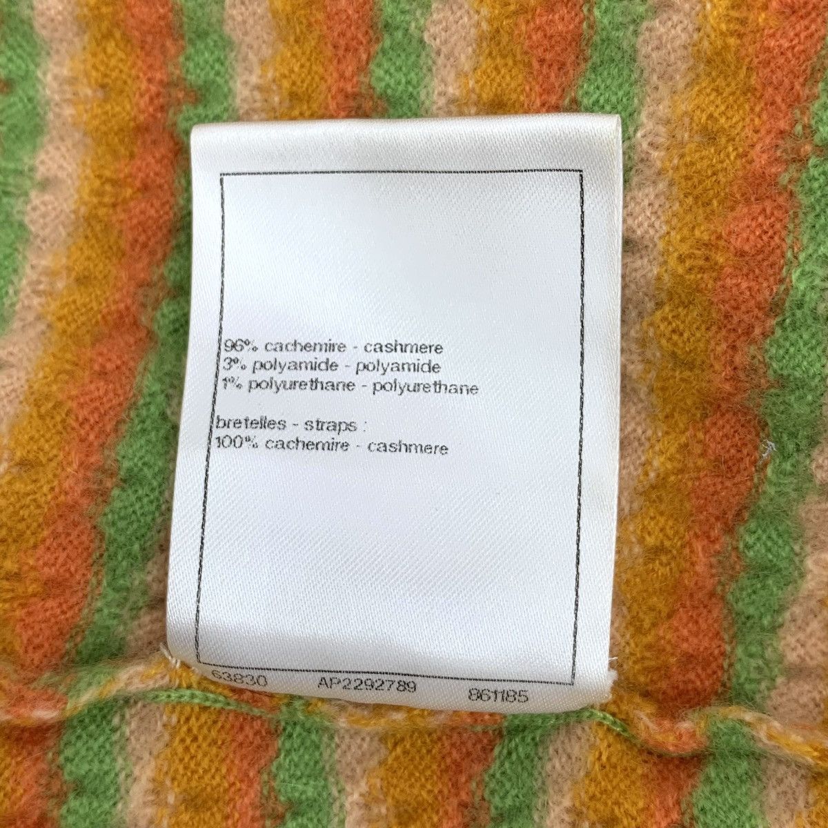 Chanel Chanel 24A Colorblocked Striped Cashmere Knit Camisole Vest Size XS / US 0-2 / IT 36-38 - 7 Thumbnail