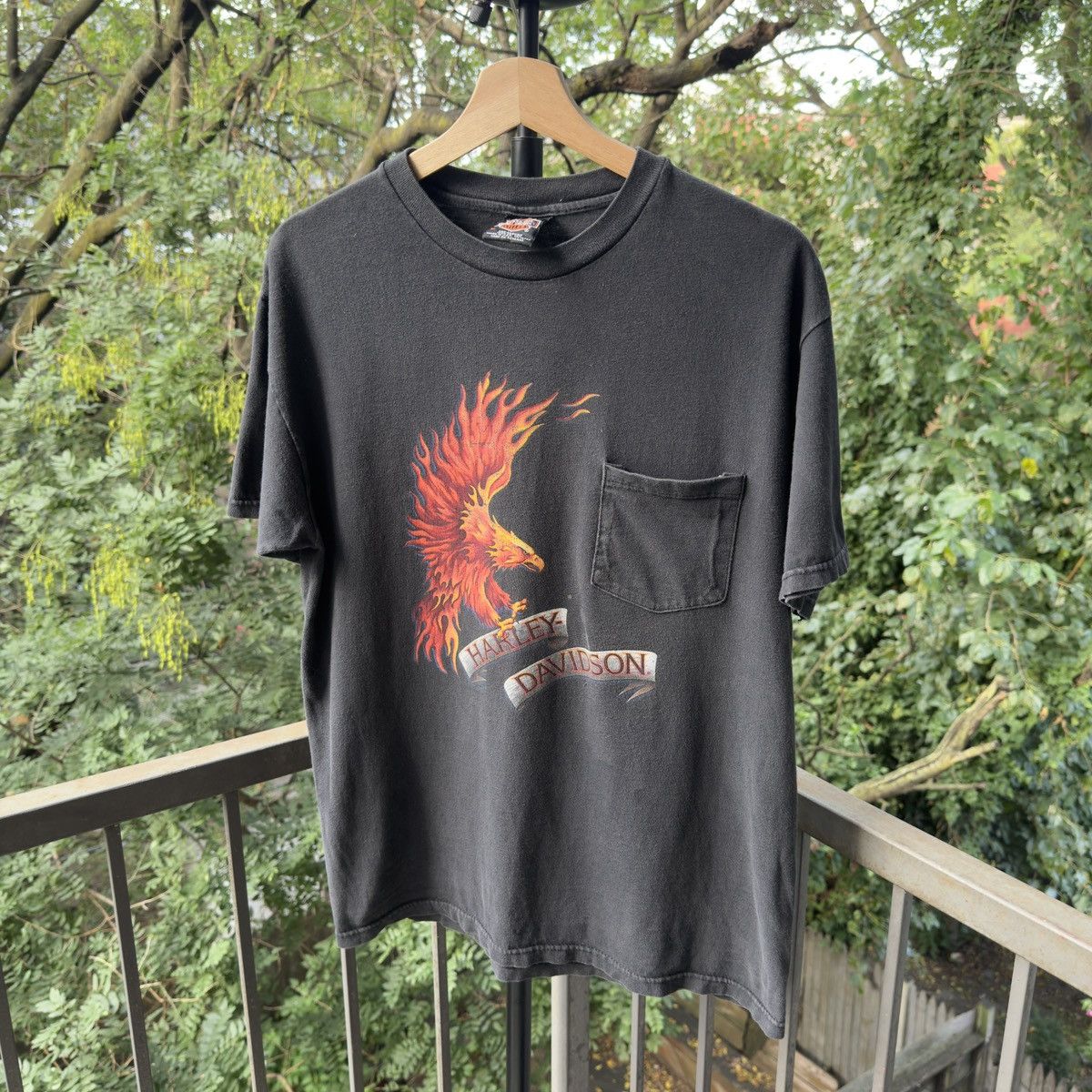 Harley Davidson Thrashed Faded Distressed Pocket Shirt ERD Grunge Chrome Size US M / EU 48-50 / 2 - 1 Thumbnail