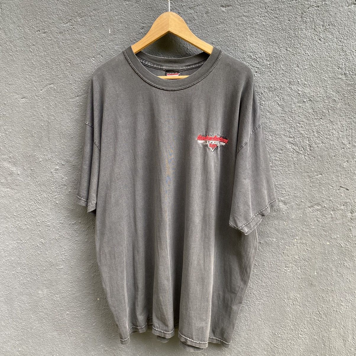 Harley Davidson Thrashed Faded Vintage 90s Harley Davidson ERD GRUNGE TSHIRT Size US XXL / EU 58 / 5 - 1 Thumbnail