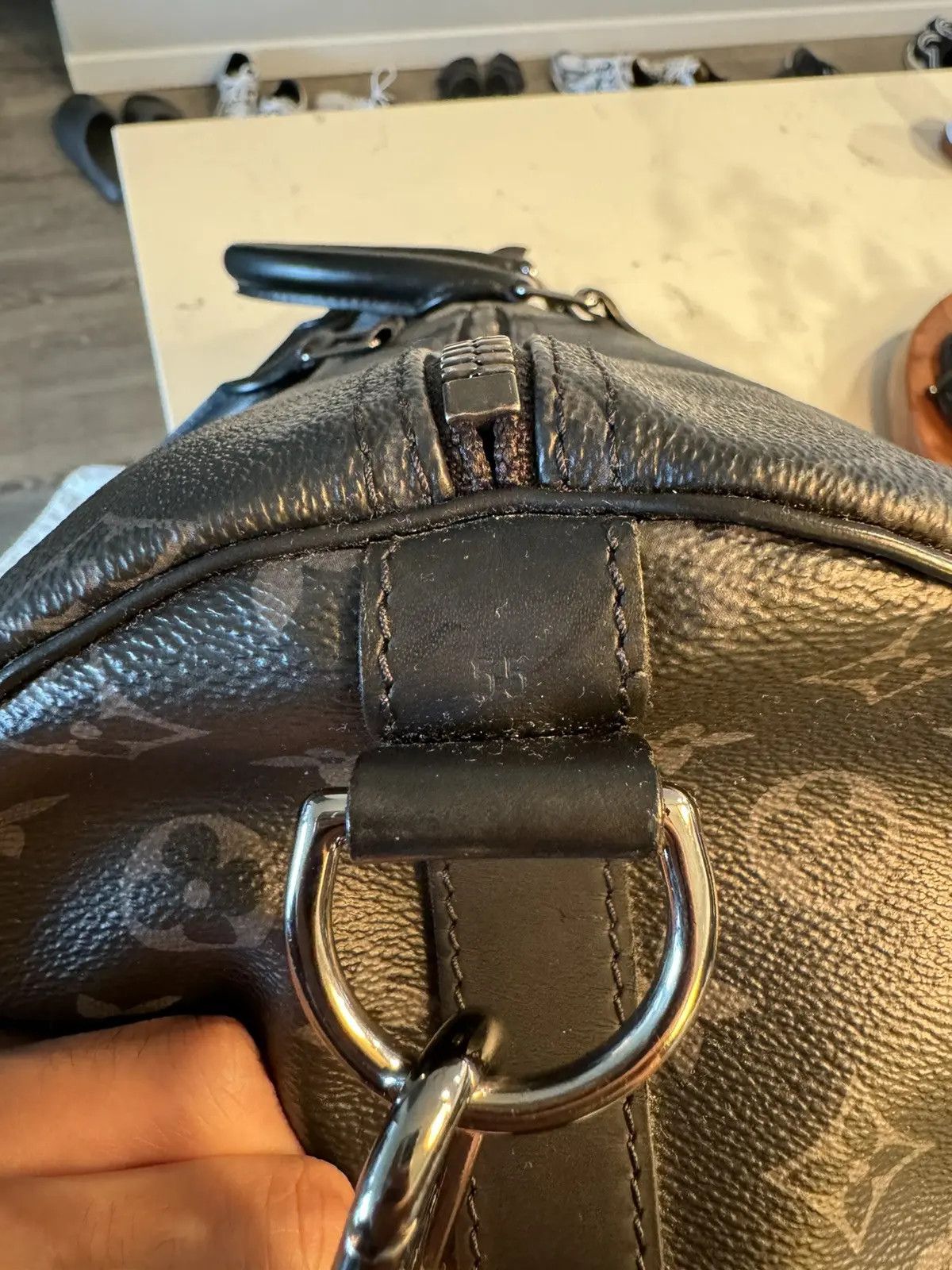 Louis Vuitton Louis Vuitton Bandouliere Keepall 55 Eclipse Monogram Size ONE SIZE - 9 Thumbnail