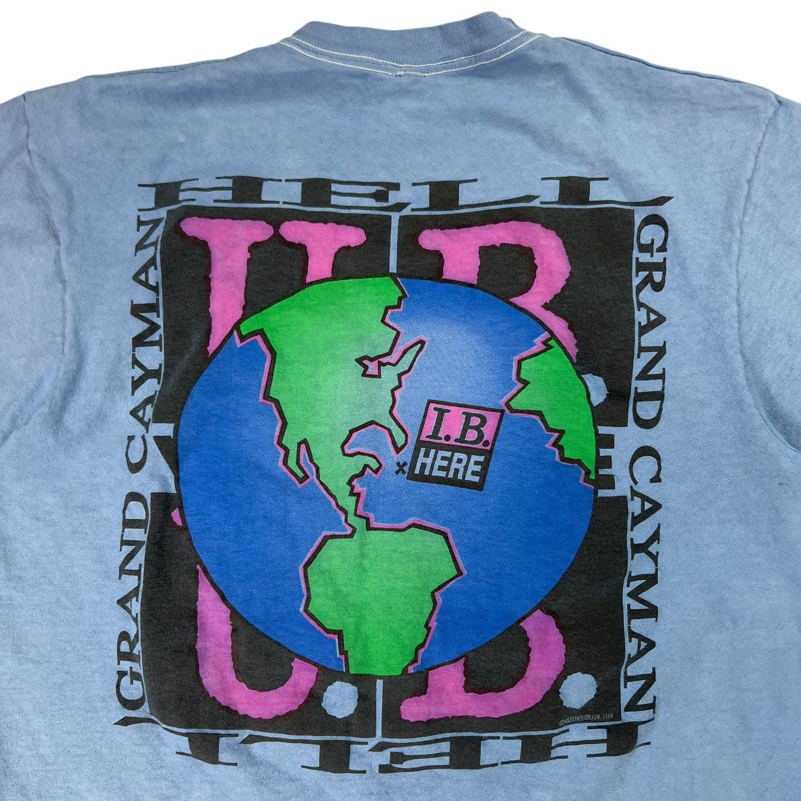 Vintage Vintage 1989 U B Where U B Grand Cayman over dye tee (M) Size US M / EU 48-50 / 2 - 2 Thumbnail