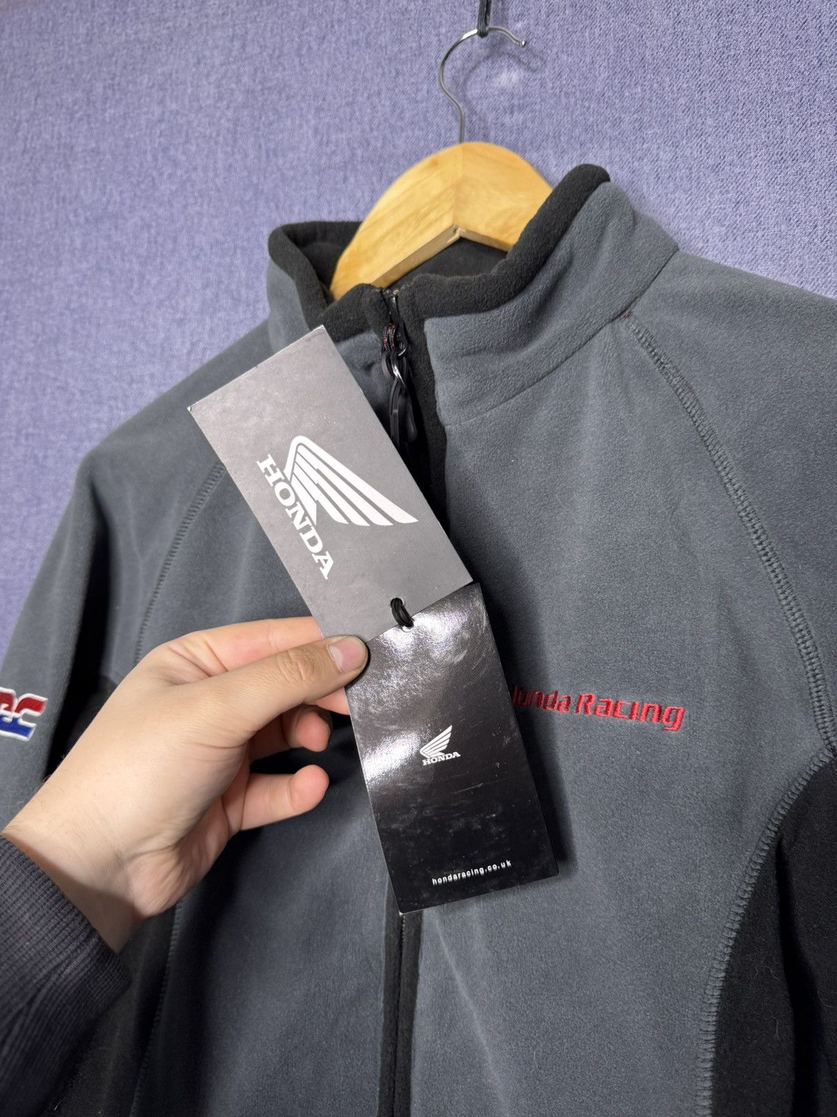 Honda NEW Vintage Honda F1 Racing Fleece Jacket Full Zip Woman 12 Size XL / US 12-14 / IT 48-50 - 9 Thumbnail