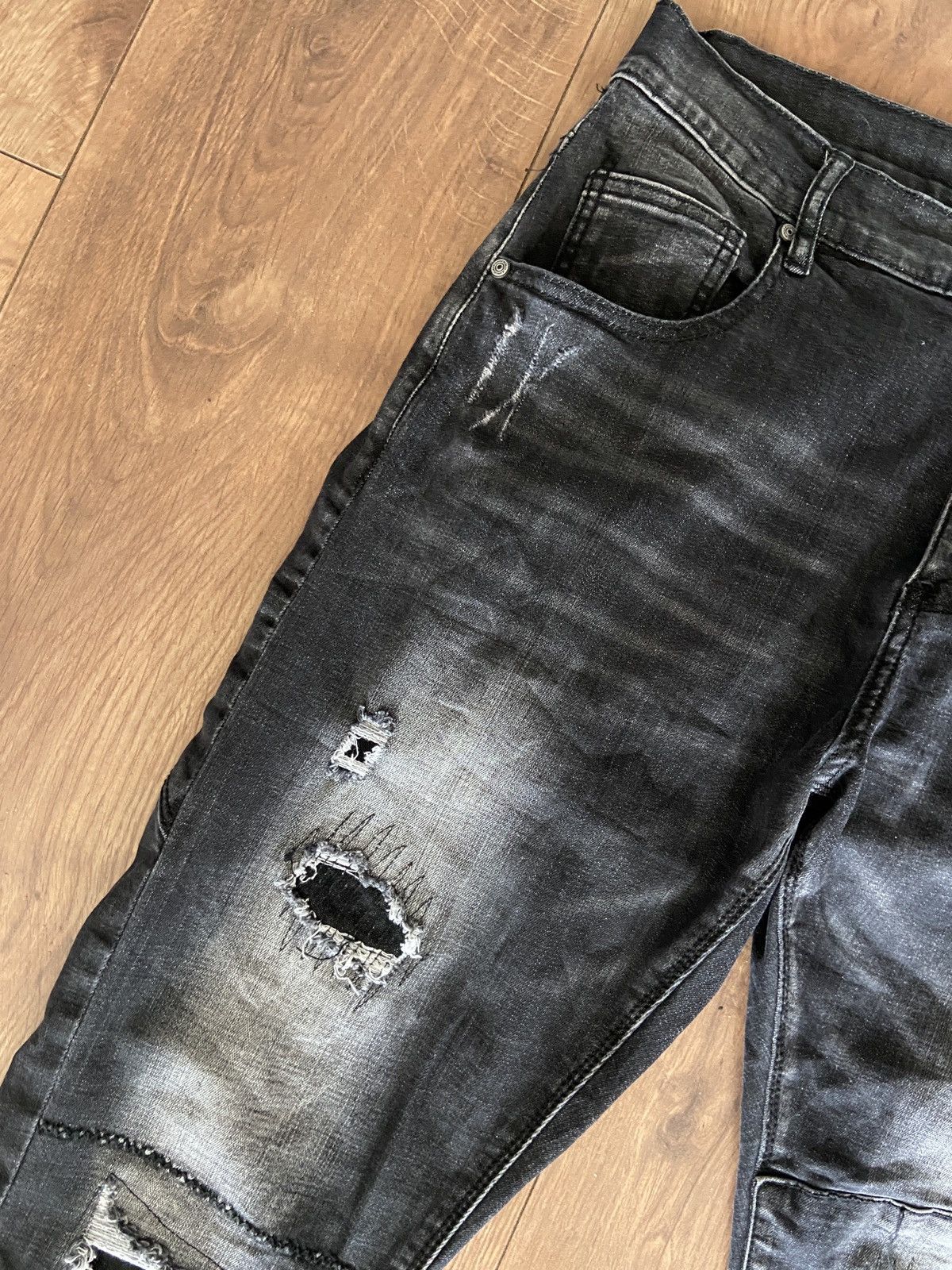 14th Addiction 2000s Japanese J Cut Denim Jeans Kmrii If6was9 LGB style Size US 30 / EU 46 - 3 Thumbnail