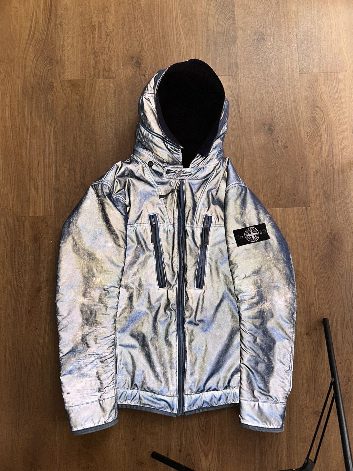 Stone Island Stone Island Liquid Reflective Jacket Blue Size US M / EU 48-50 / 2 - 2 Thumbnail
