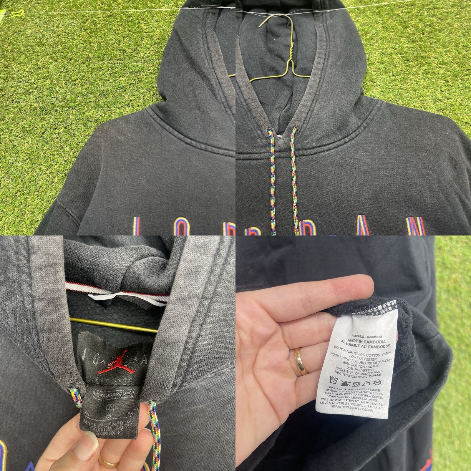 Jordan Brand VINTAGE Jordan Hoodie Mens Medium Nothing But Nets DNA Black Graphic Print Hooded Pullover Sweatshirt Mens Size US M / EU 48-50 / 2 - 8 Thumbnail