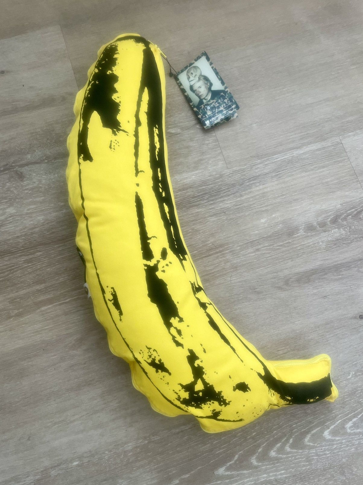MEDICOM TOY x ANDY WARHOL x BAPE ABC BANANA ZIPCUSHION SMALL