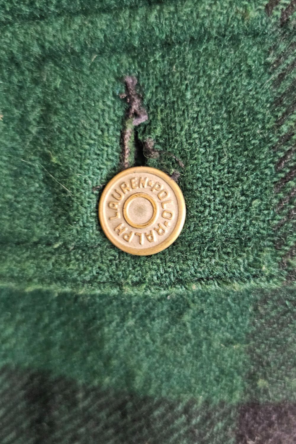 Made-in-USA Polo RL Dungarees Wool Trucker (L)– cord collar image 7