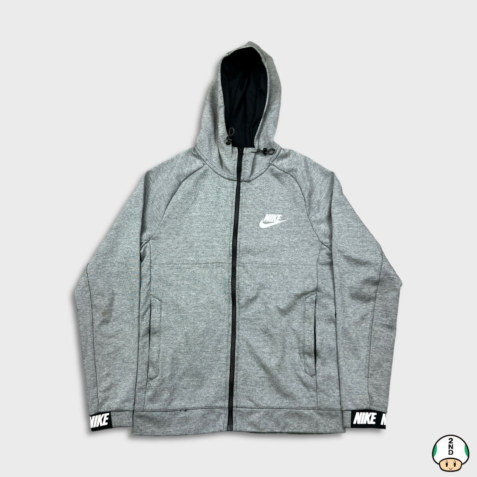 Nike × Vintage Nike Sportswear Hoodie Small Swoosh Zip Hooded Sweatshirt Size US S / EU 44-46 / 1 - 1 Thumbnail