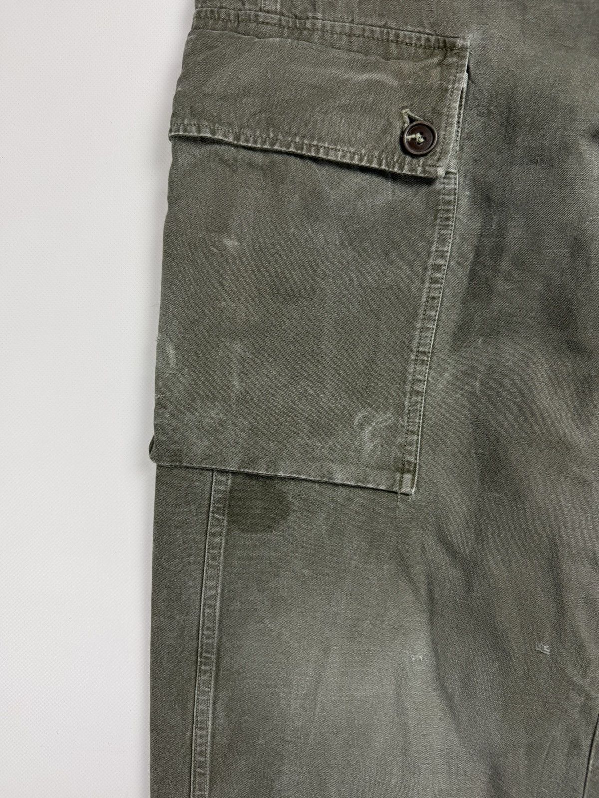 Vintage 950s Belgian Army A.M. Seynaeve Cargo Trousers Pants Size US 30 / EU 46 - 8 Thumbnail