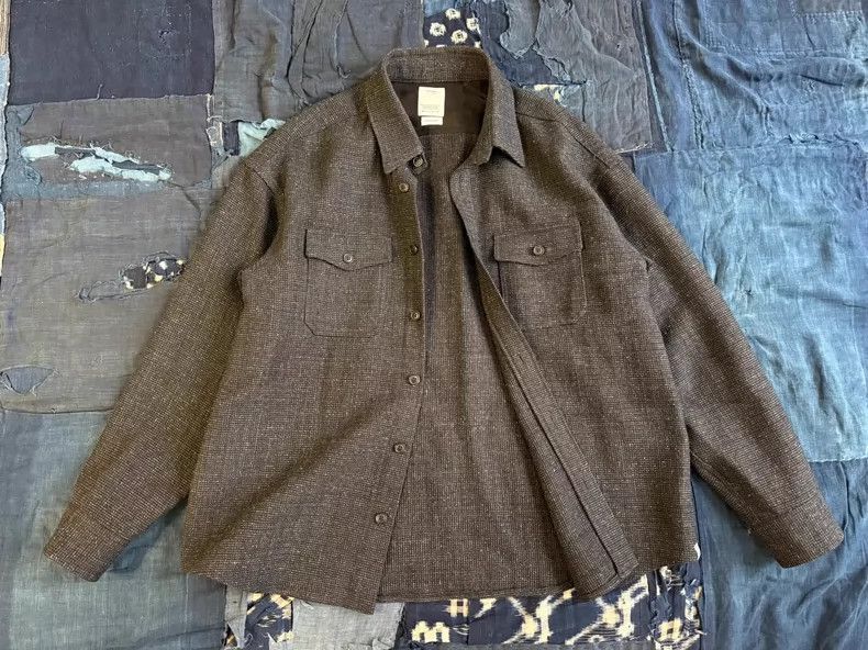 Visvim VISVIM Boomer Shirt Long Sleeve Donegal Black-2506 Size US L / EU 52-54 / 3 - 2 Thumbnail