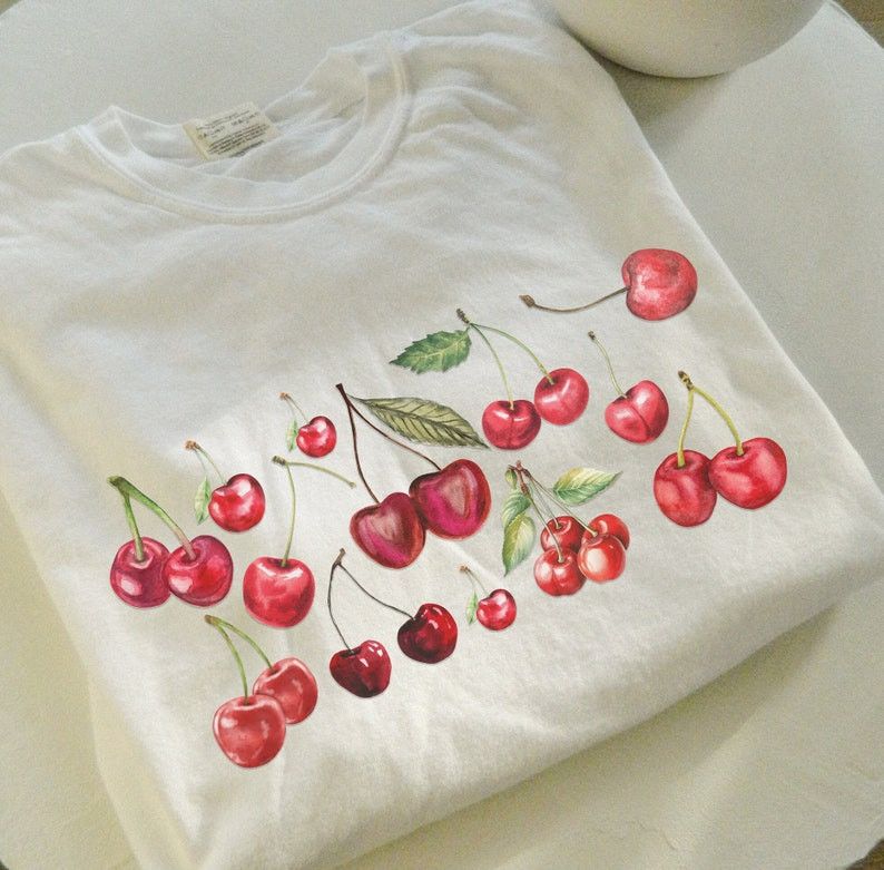 Designer Balletcore Cherry Shirt Size M / US 6-8 / IT 42-44 - 2 Thumbnail