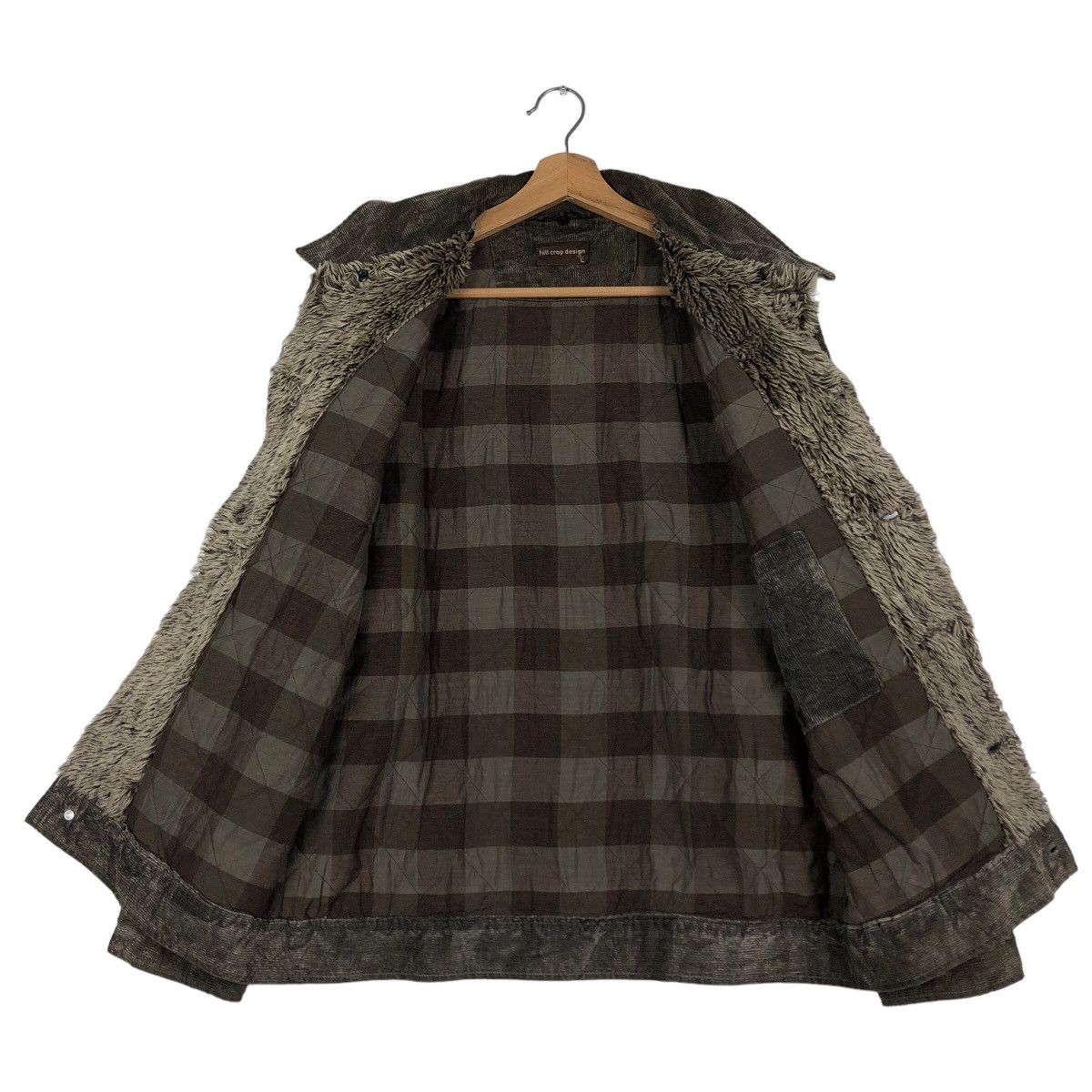 Hysteric Glamour Corduroy Trucker Jacket Hill Crop Shearling Mink Fur Lining Size US L / EU 52-54 / 3 - 13 Thumbnail