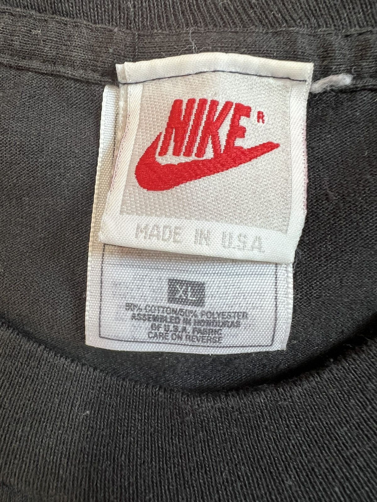 Nike × Vintage Vintage 90s Nike Air Shirt Bootleg Rap Tee Single Stitch Size US XL / EU 56 / 4 - 4 Thumbnail