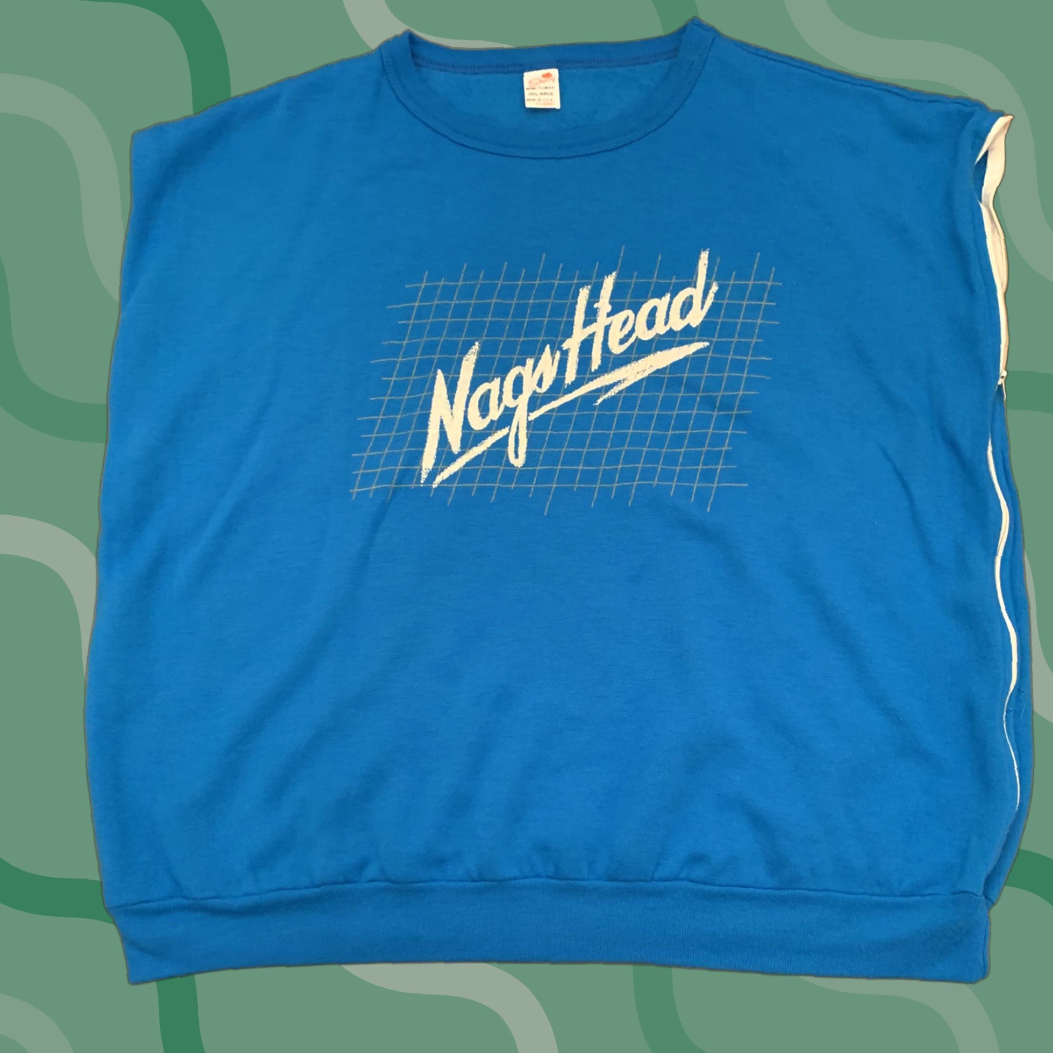 Vintage VINTAGE Sherry Sleeveless Zipper Sweatshirt Top - Nags Head, NC 80s - Size XL - Blue - Sportswear/Beach Style Mens Size US XL / EU 56 / 4 - 1 Thumbnail