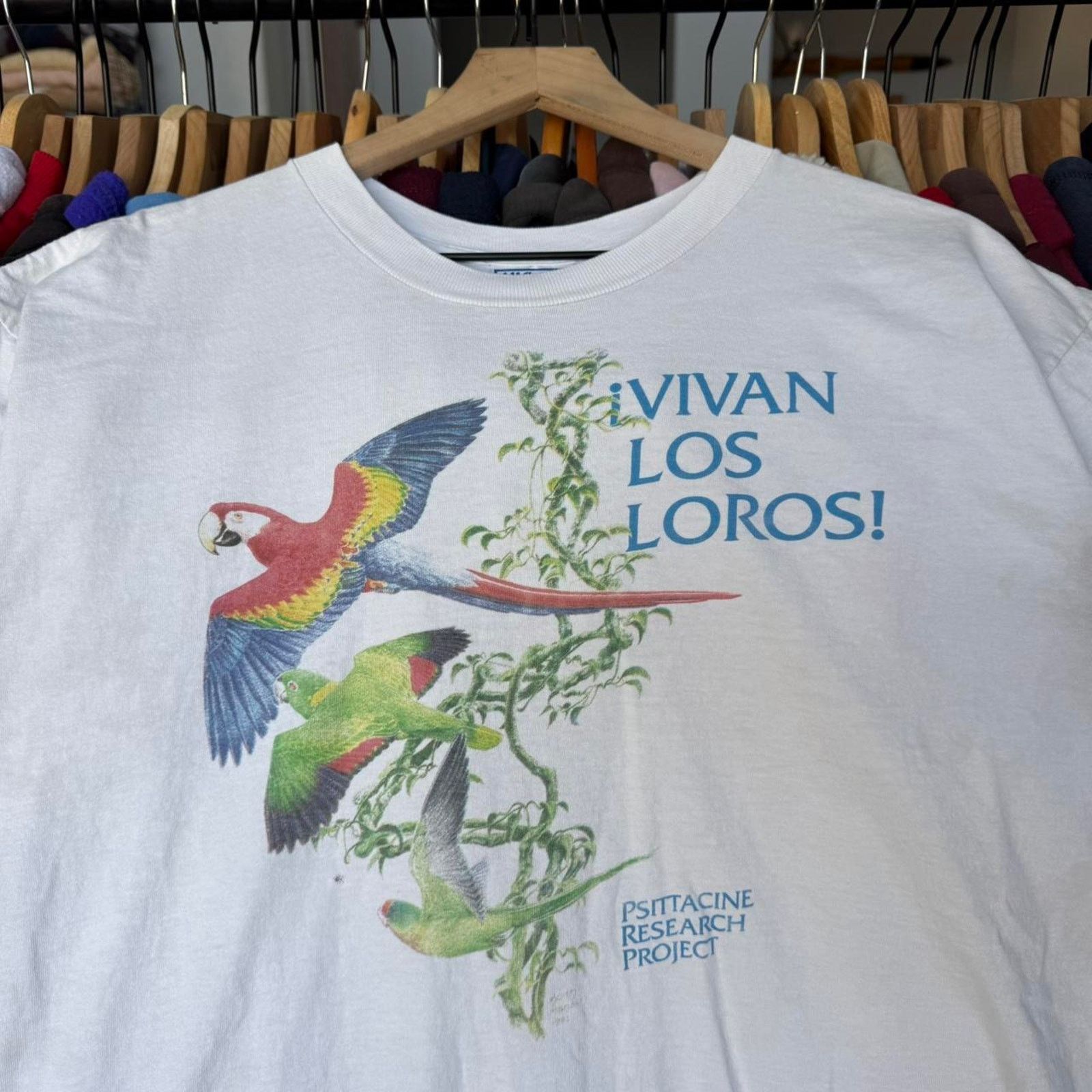 Other Vintage 90s Psittacine Research Project Nature T-Shirt Size US XL / EU 56 / 4 - 2 Thumbnail