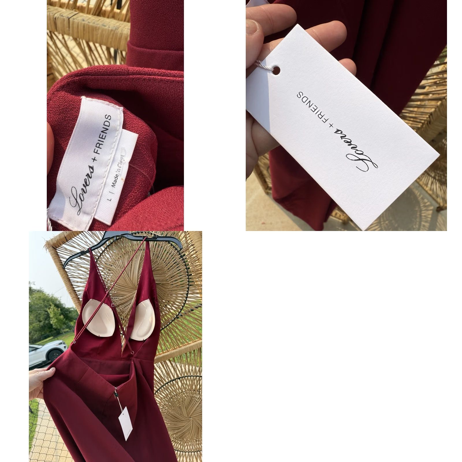 Vintage Lovers + Friends Pinot Noir Long Evening Gown Red A-Line Ball Maxi Large New With Tags Women Dress Party/Cocktail Size L / US 10 / IT 46 - 9 Thumbnail