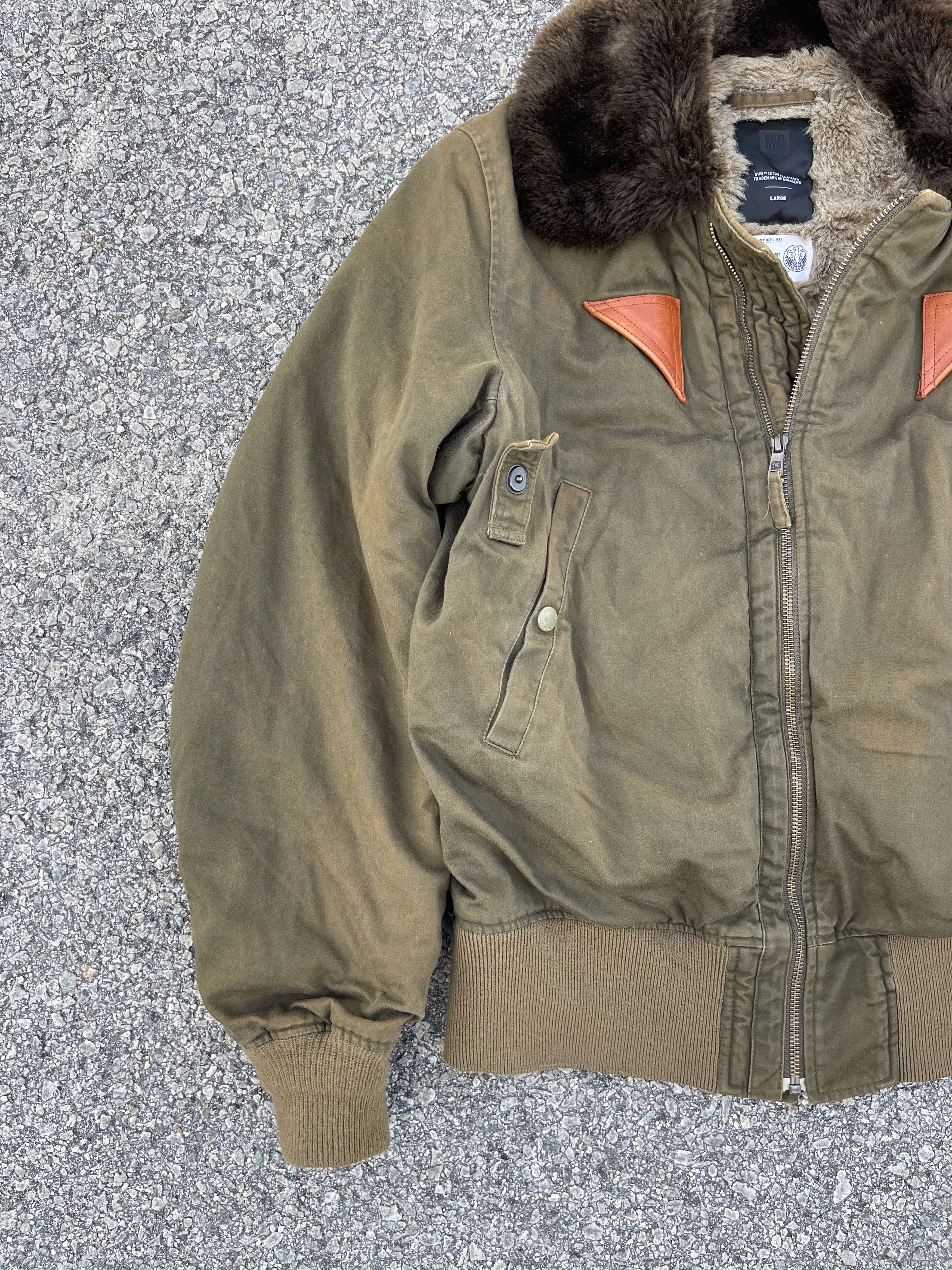 Japanese Brand × Swagger Bomber Sherpa Shearling Jacket Size US L / EU 52-54 / 3 - 3 Thumbnail