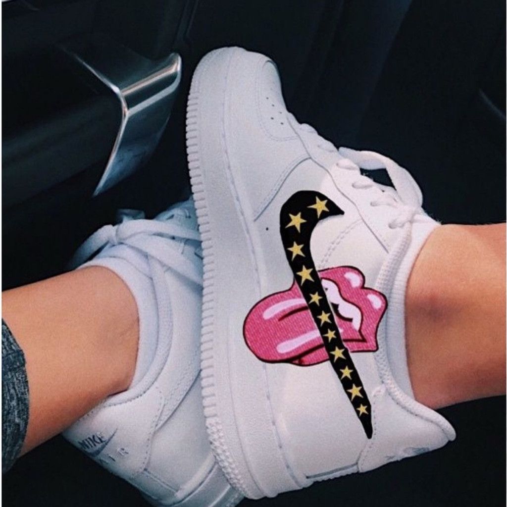 Nike Nike Air Force 1 Rolling Stones Sneakers, Sz 10 Size US 10 / IT 40 - 1 Thumbnail