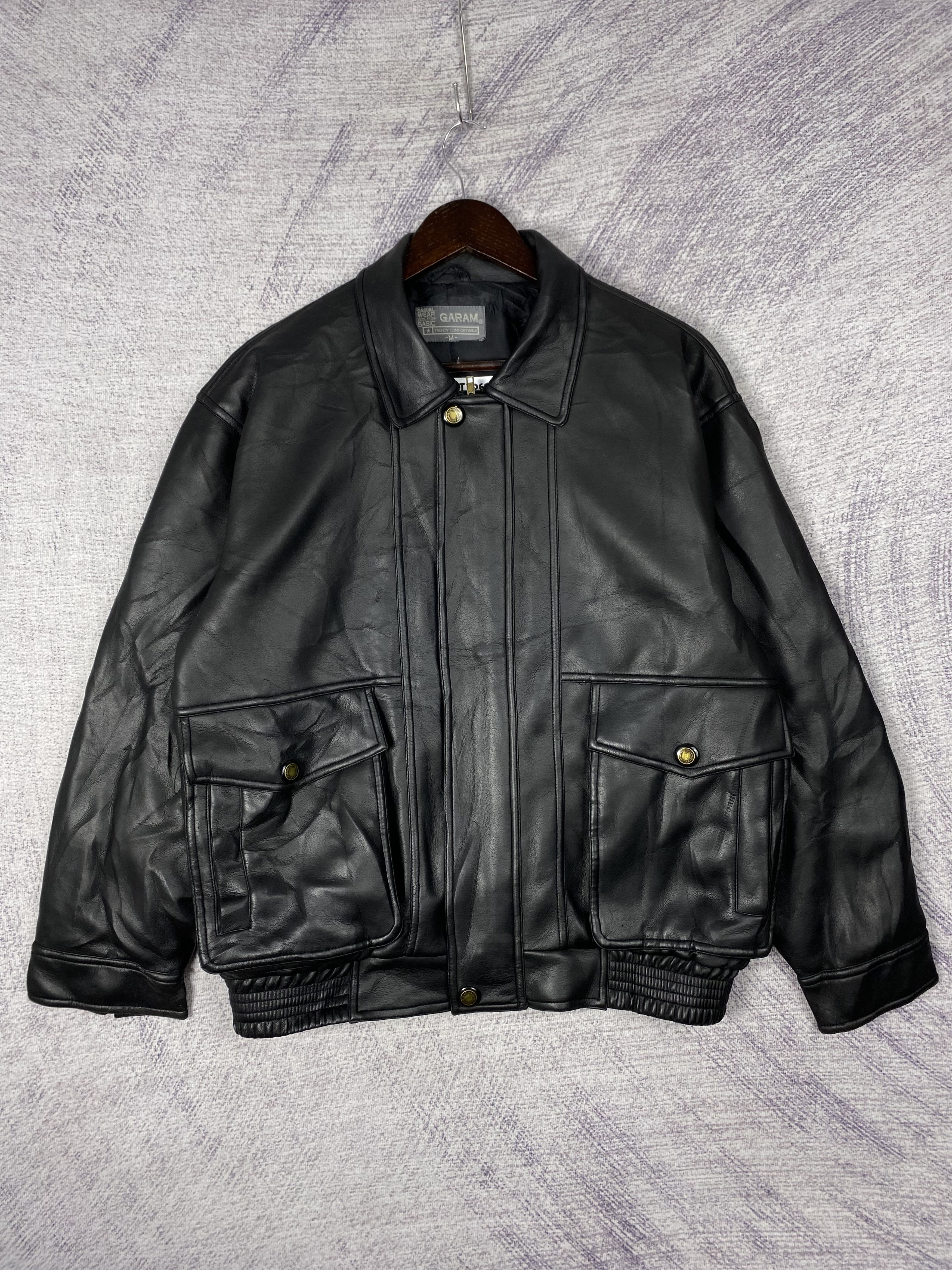 Japanese Brand Vintage Garam PVC Leather Black Jacket Size US M / EU 48-50 / 2 - 1 Thumbnail