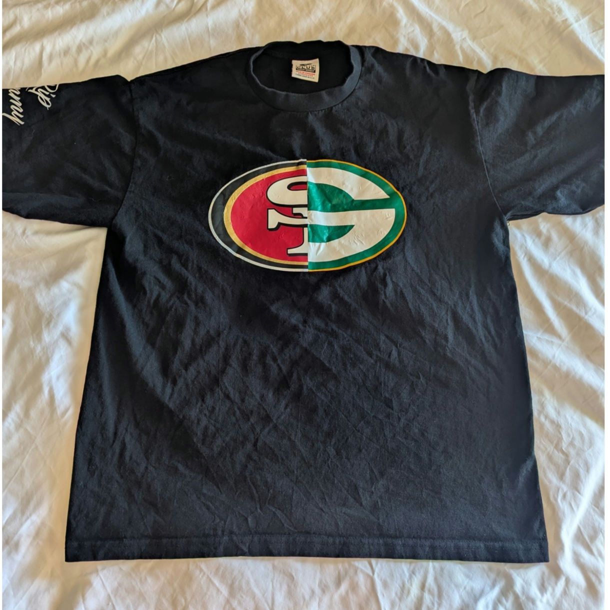 Nutmeg Vintage 49ers Packers combo T-Shirt Size XL Pro Club USA Size US XL / EU 56 / 4 - 1 Thumbnail