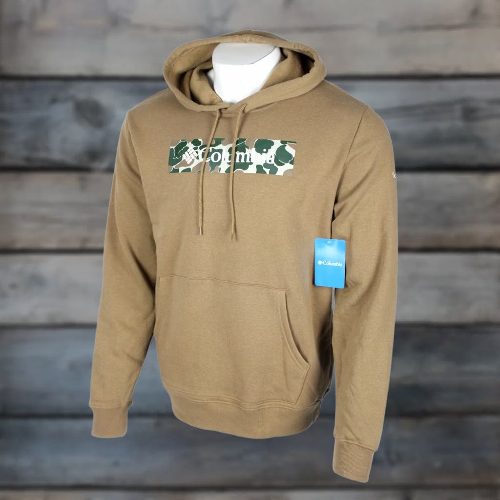 Vintage Columbia Men's Camo Graphic Hoodie Fleece Sweatshirt M Medium Brown Size US M / EU 48-50 / 2 - 1 Thumbnail