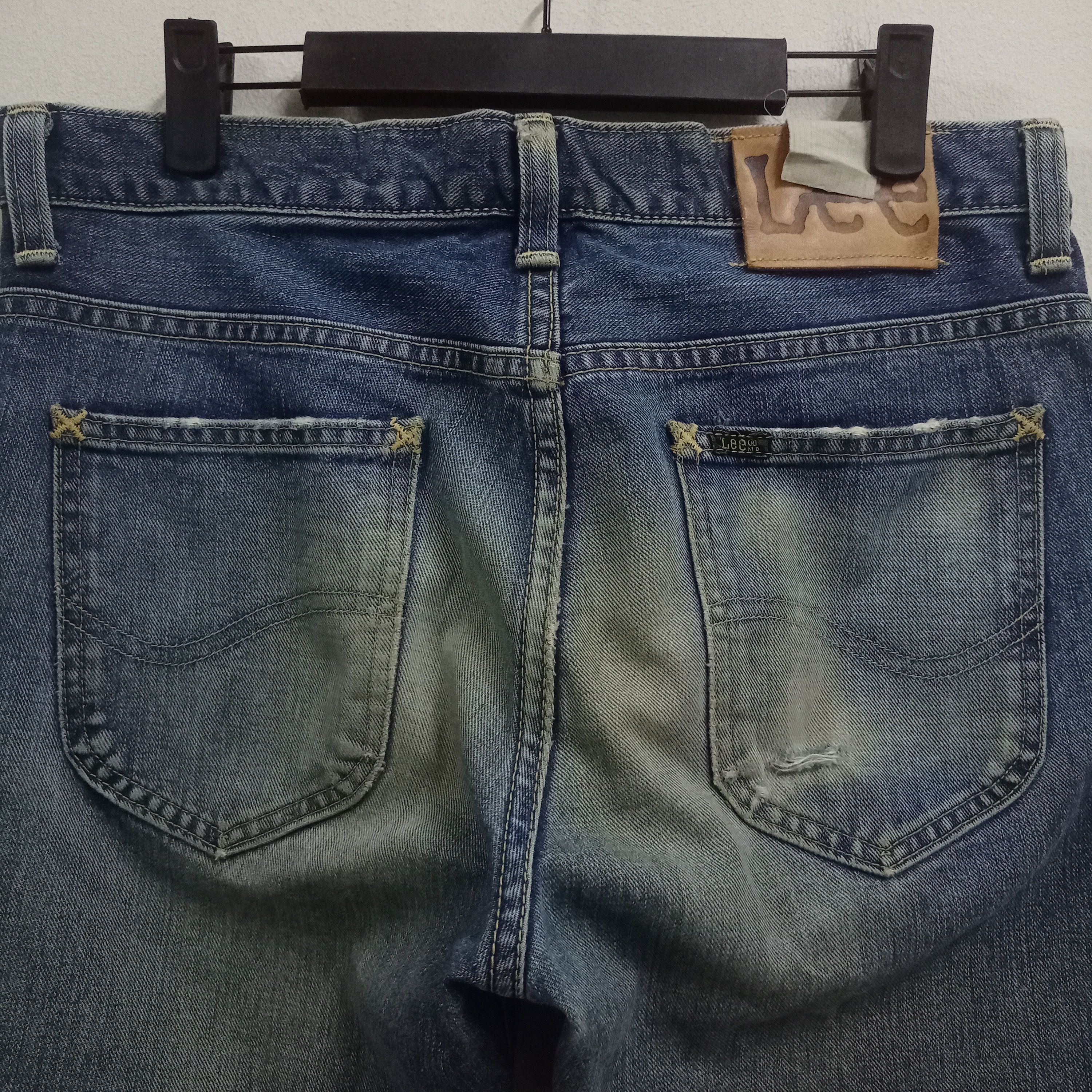 Lee Vintage Japanese Lee Riders Blue Wash Distressed Jeans Size US 33 - 7 Thumbnail