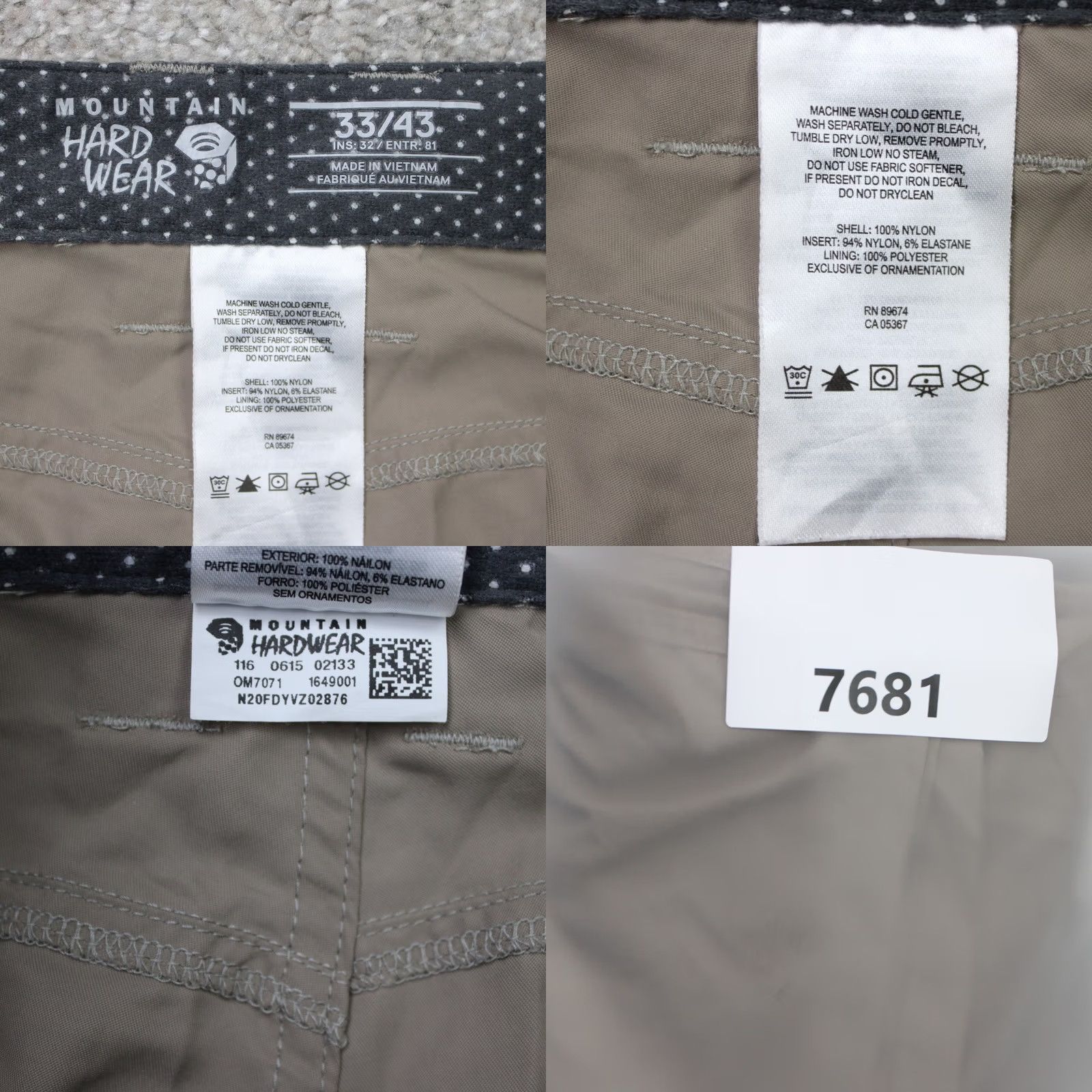 Mountain Hardwear Mountain Hardwear Jeans Mens 33x32 Beige Mountain Hardwear Jeans Mens 33x32 Beige Cargo Nylon Stretch 90s USA Mens Size US 33 - 9 Thumbnail