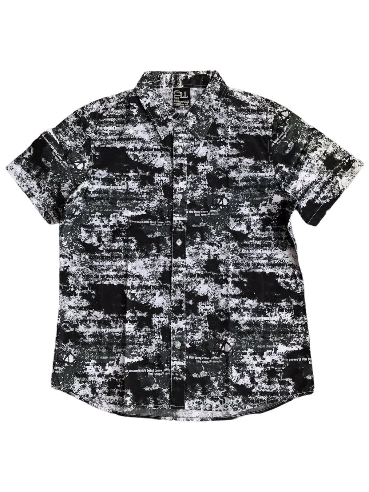 image of If Six Was Nine x Le Grande Bleu L G B Y2K Clash Ahead Poem Anarchy Shirts in Black/White (Size Lar