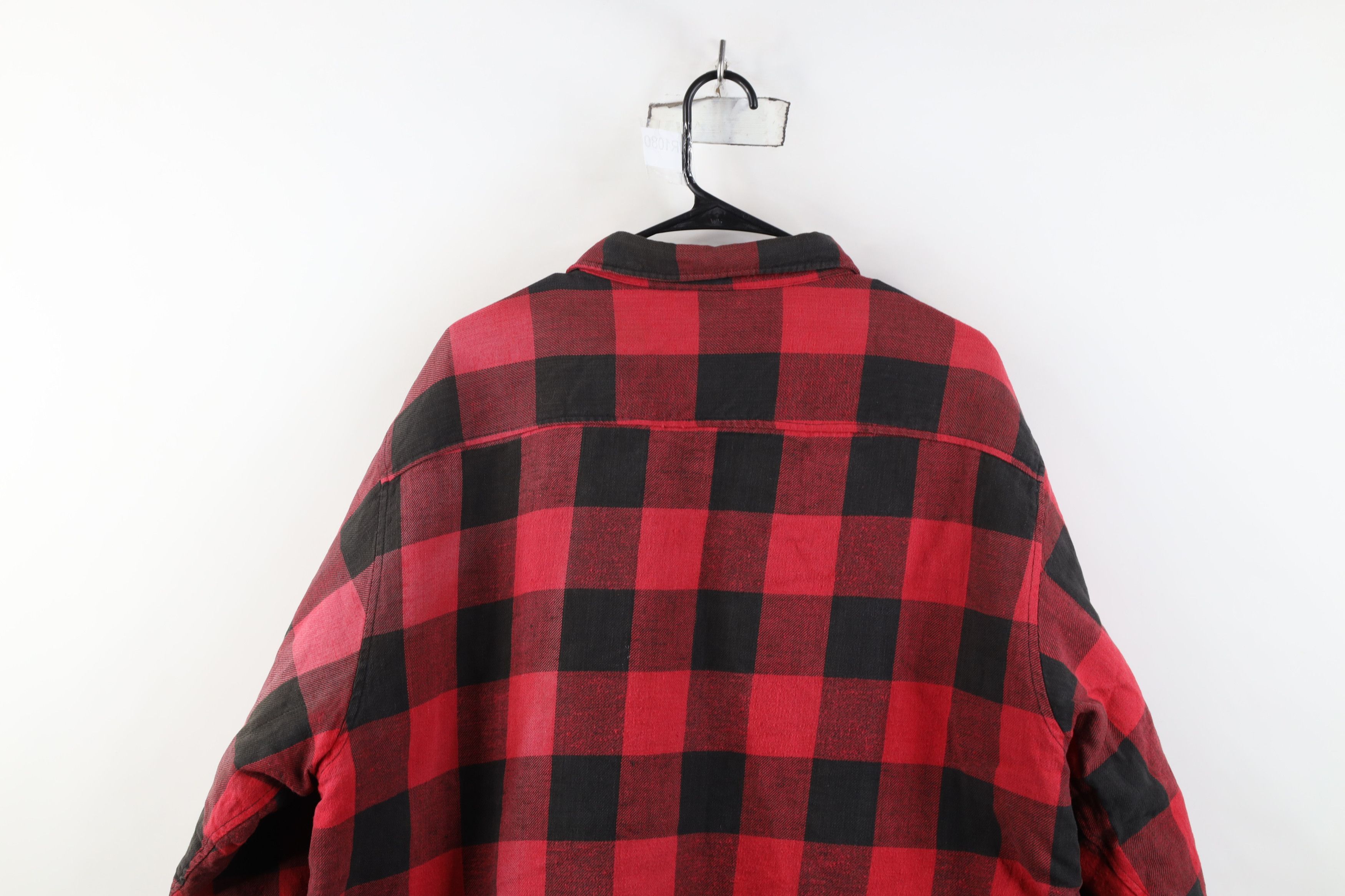 Vintage Vintage 90s Streetwear Quilted Flannel Shirt Jacket Plaid Size US XXL / EU 58 / 5 - 13 Thumbnail