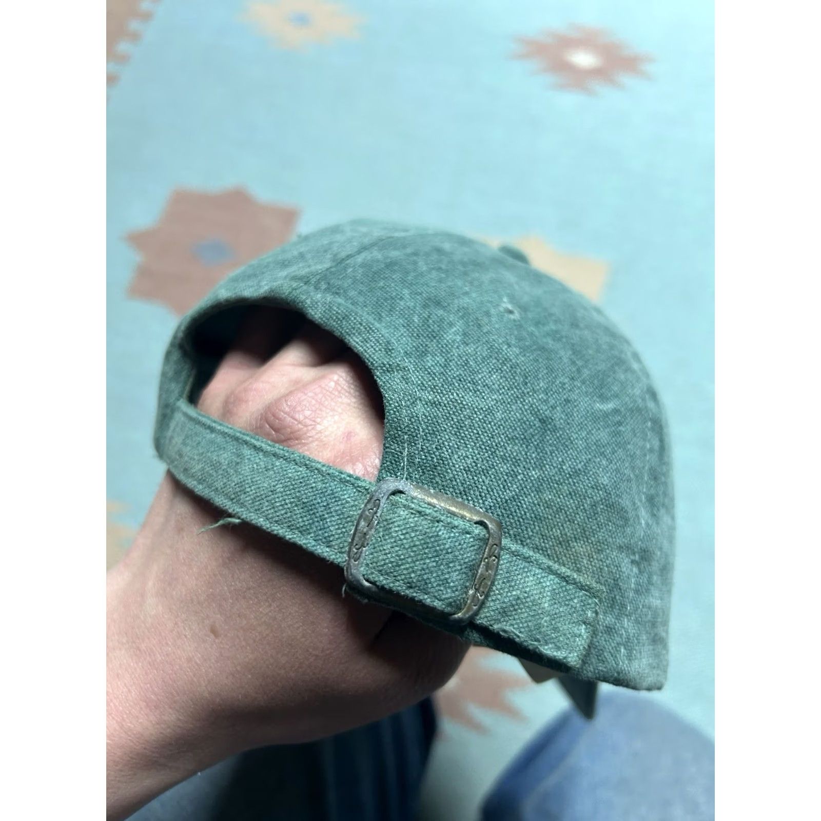 Vintage VINTAGE strapback hat cap S&S contracting insurance stone wash canvas green Men Adjustable Green Strapback Size ONE SIZE - 6 Thumbnail