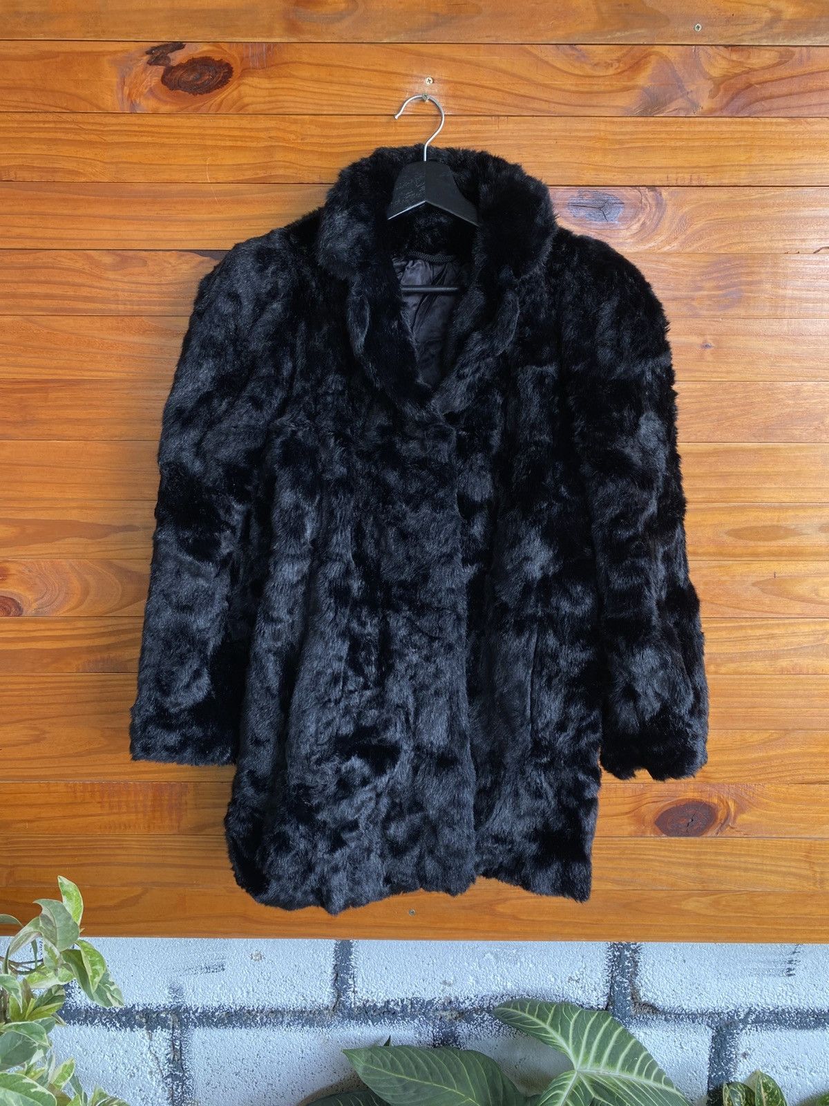 Vintage Vintage Jean Louis de Paris Faux Fur Coat Black Winter Coat Size M / US 6-8 / IT 42-44 - 3 Thumbnail