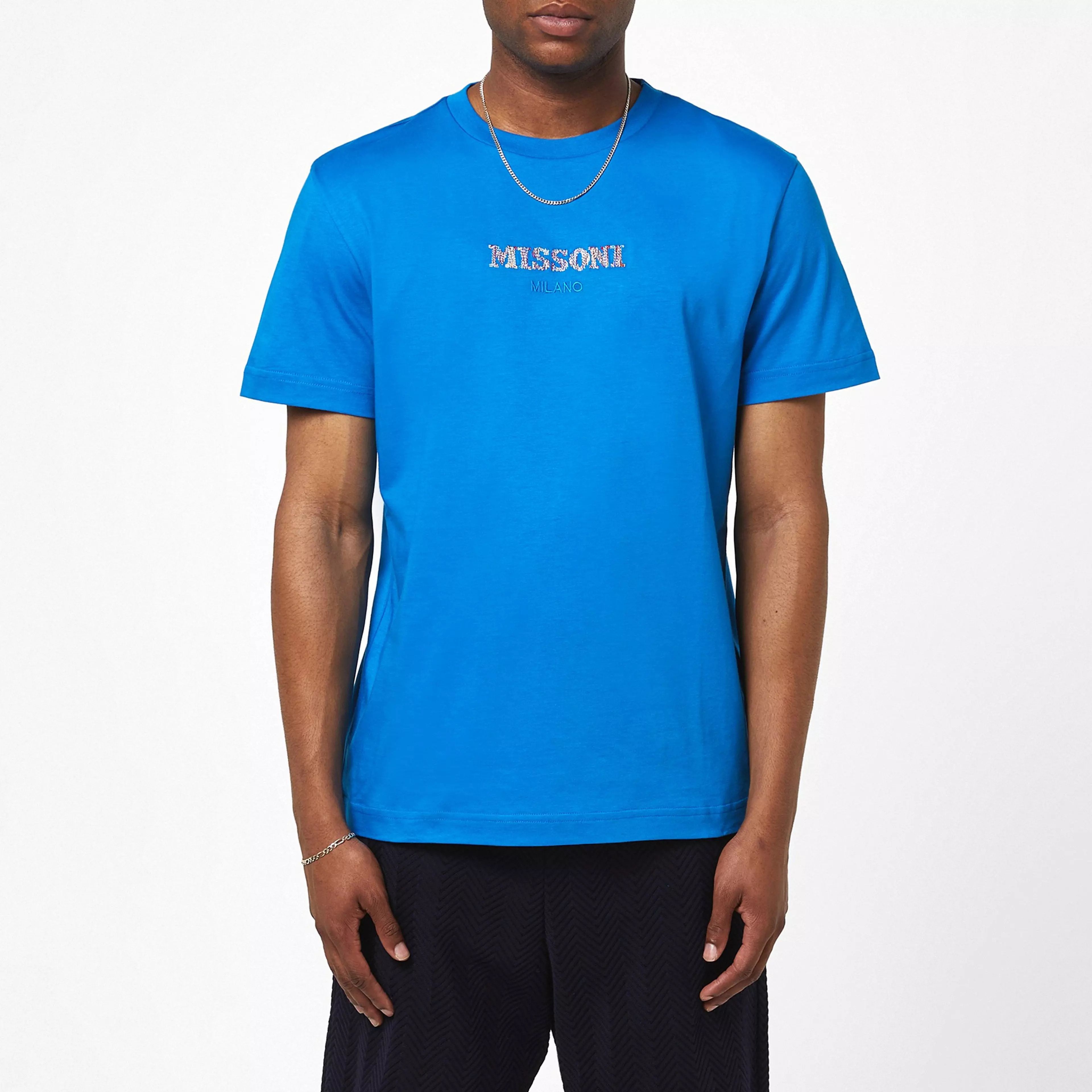 Missoni o1mle0925 Regular Fit T-Shirt in Blue Size US XS / EU 42 / 0 - 3 Thumbnail