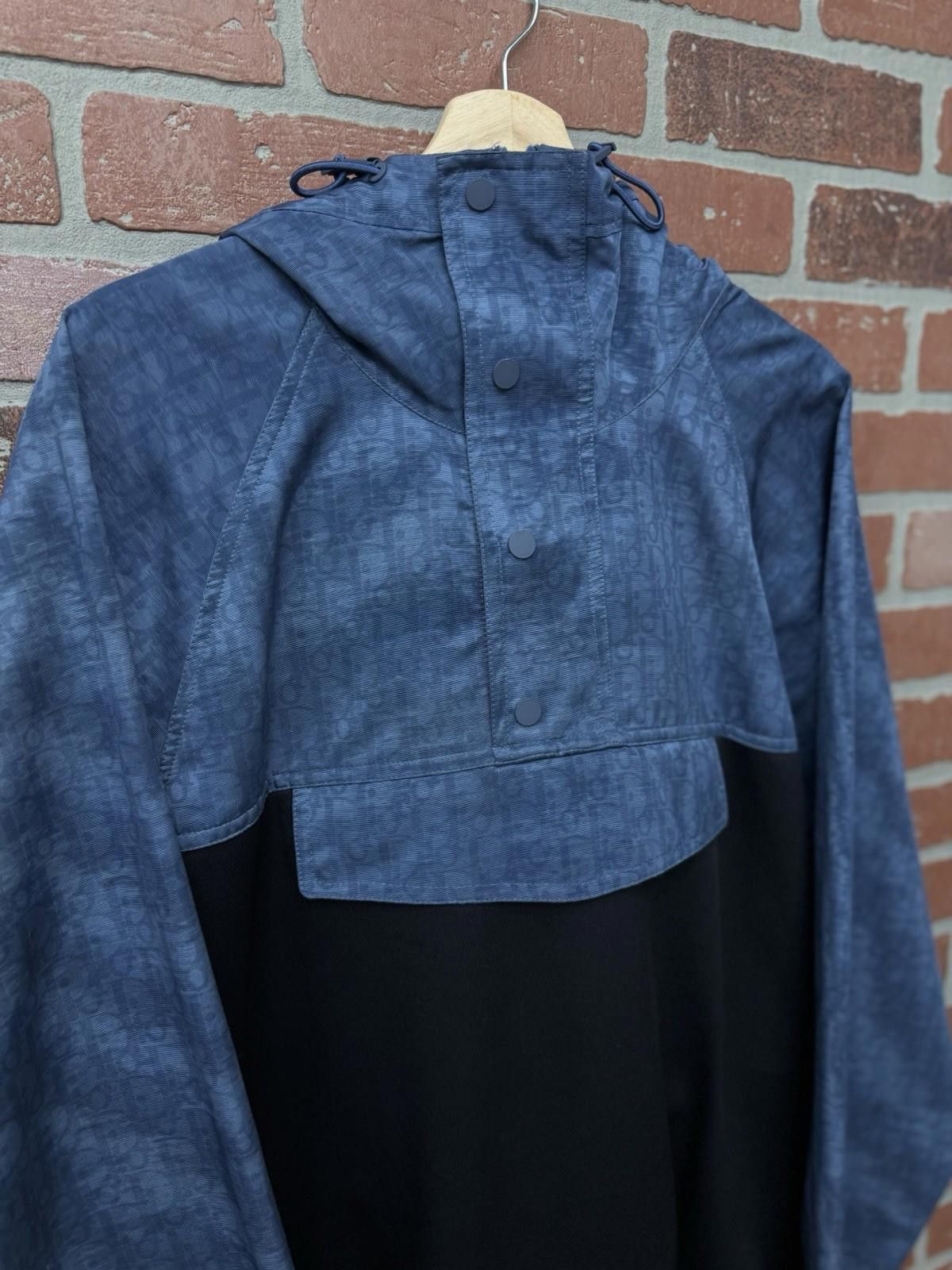 Dior Dior Hooded Anorak Windbreaker Jacket Blue Black Size 3XL Size US XXL / EU 58 / 5 - 4 Thumbnail