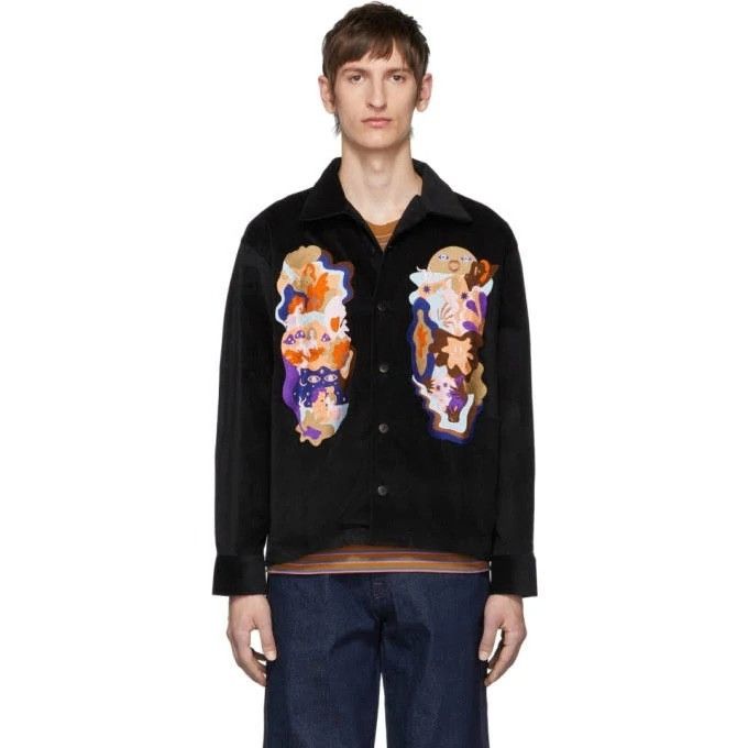 Carne Bollente Carne Bollente Black Velvet Shirt Embroidered Erotic Graphic Size US M / EU 48-50 / 2 - 1 Thumbnail