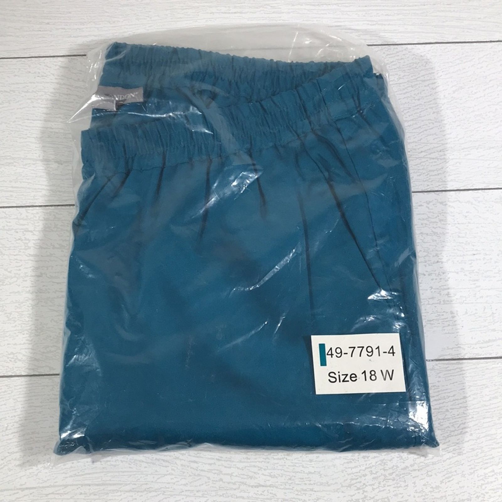Other Jessica London Blue Straight Leg Pull-on Pants Size 18W NWT Size 40" / US 18 - 3 Thumbnail