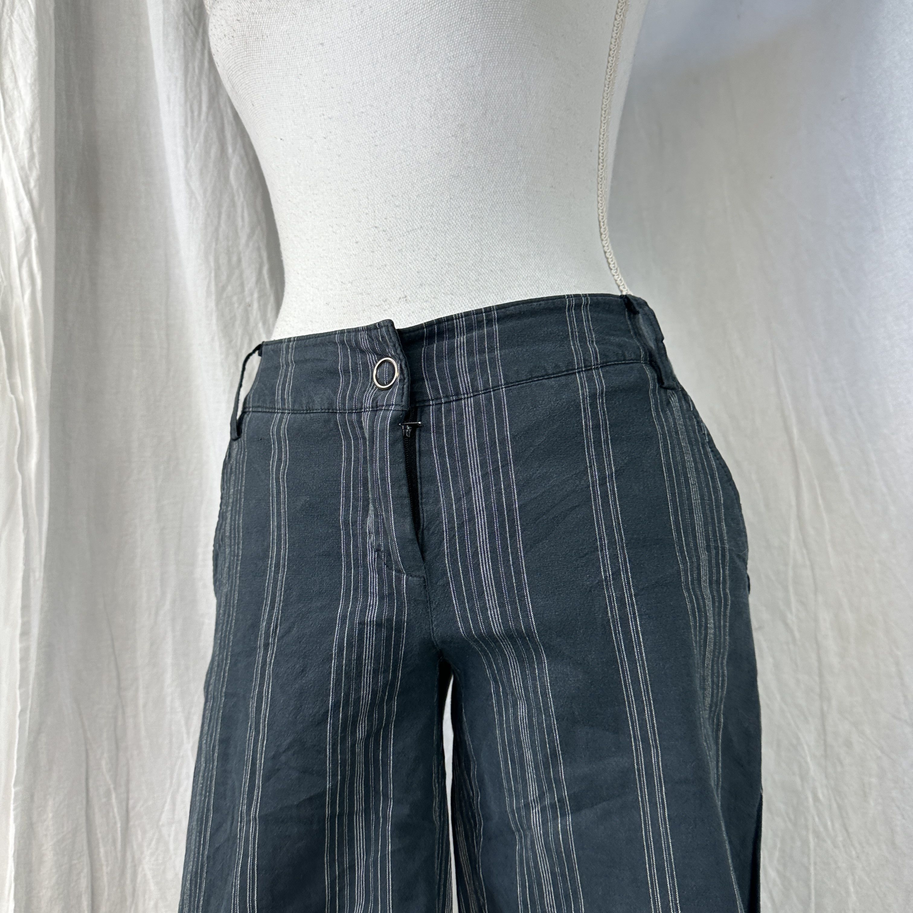 Vintage Vintage Stripped Streetwear Wide Leg Jeans 00s Size US 34 / EU 50 - 2 Thumbnail