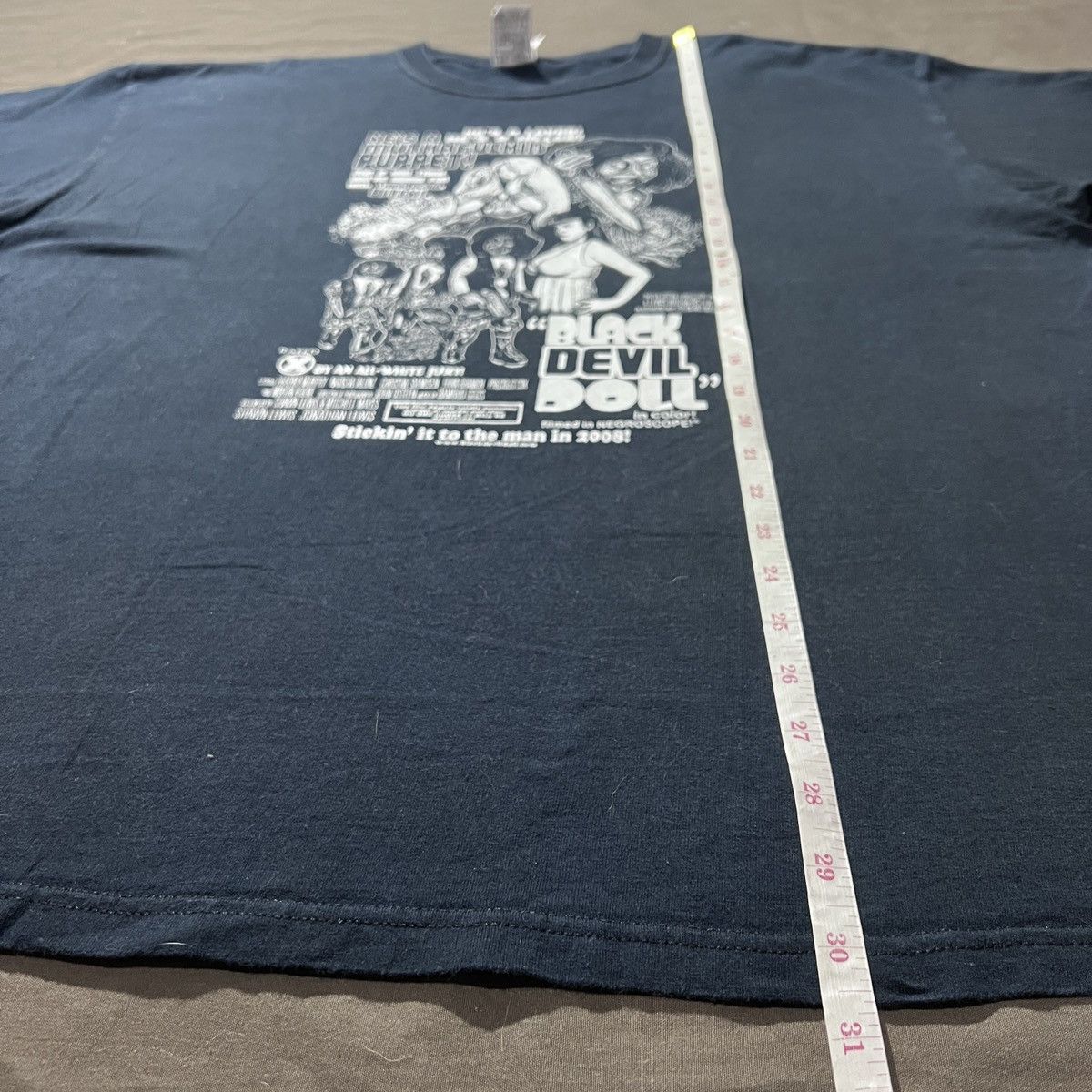 Vintage Vintage Y2K Black Devil Doll Comedy Horror Movie Tee 2XL Size US XXL / EU 58 / 5 - 9 Thumbnail
