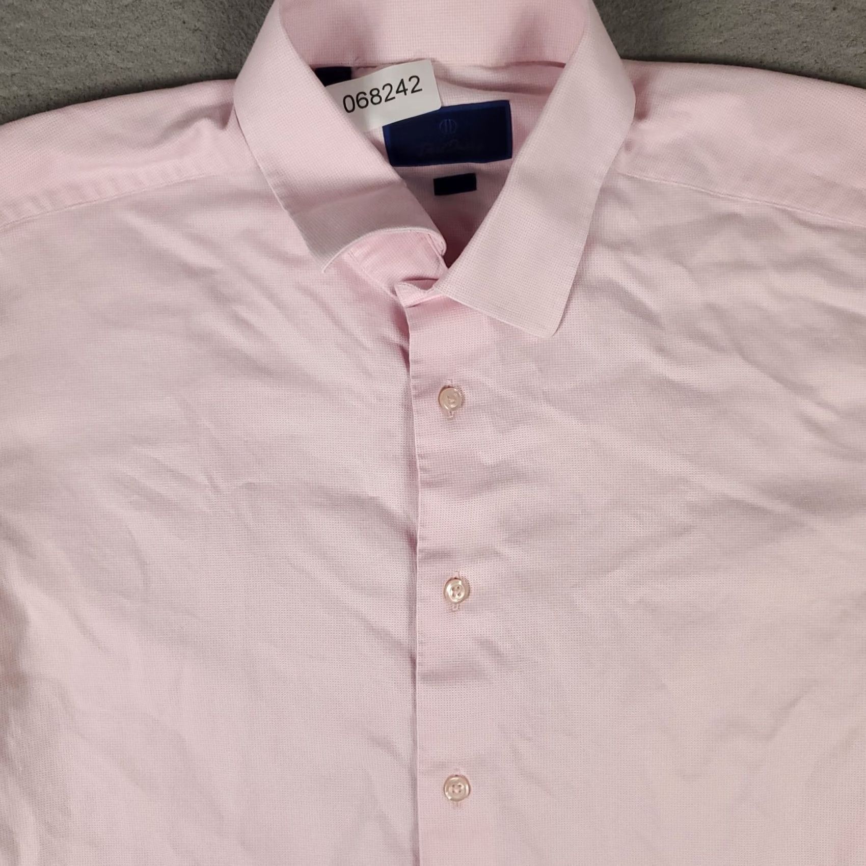 David Donahue David Donahue Shirt Mens Size 18 Pink Dress Button Up Long Sleeve Shirt Size 48R - 2 Thumbnail