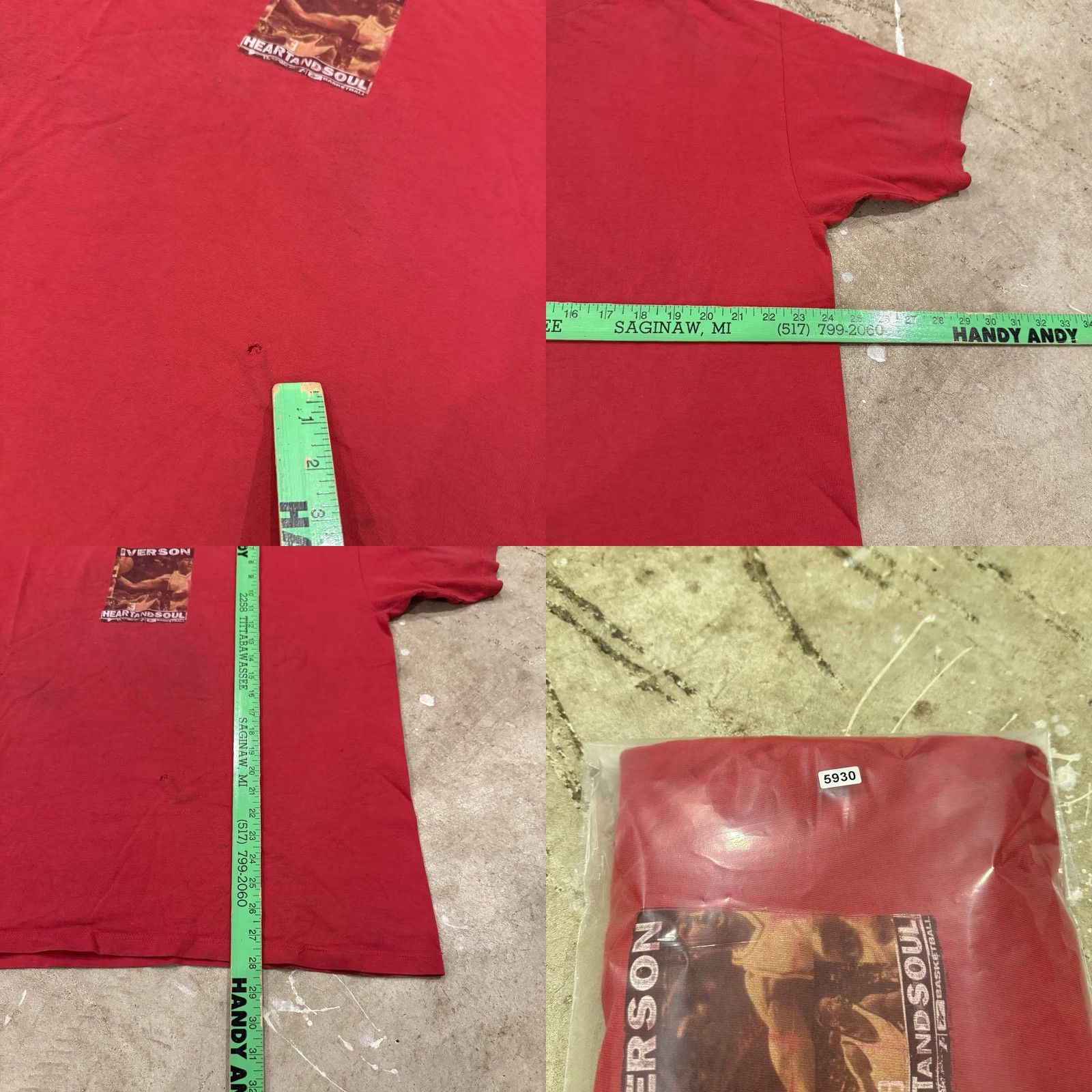 Reebok VINTAGE Reebok Shirt Mens XL Red The Answer Distressed Limited Edition 90s Retro Sports City Classic Size US XL / EU 56 / 4 - 8 Thumbnail