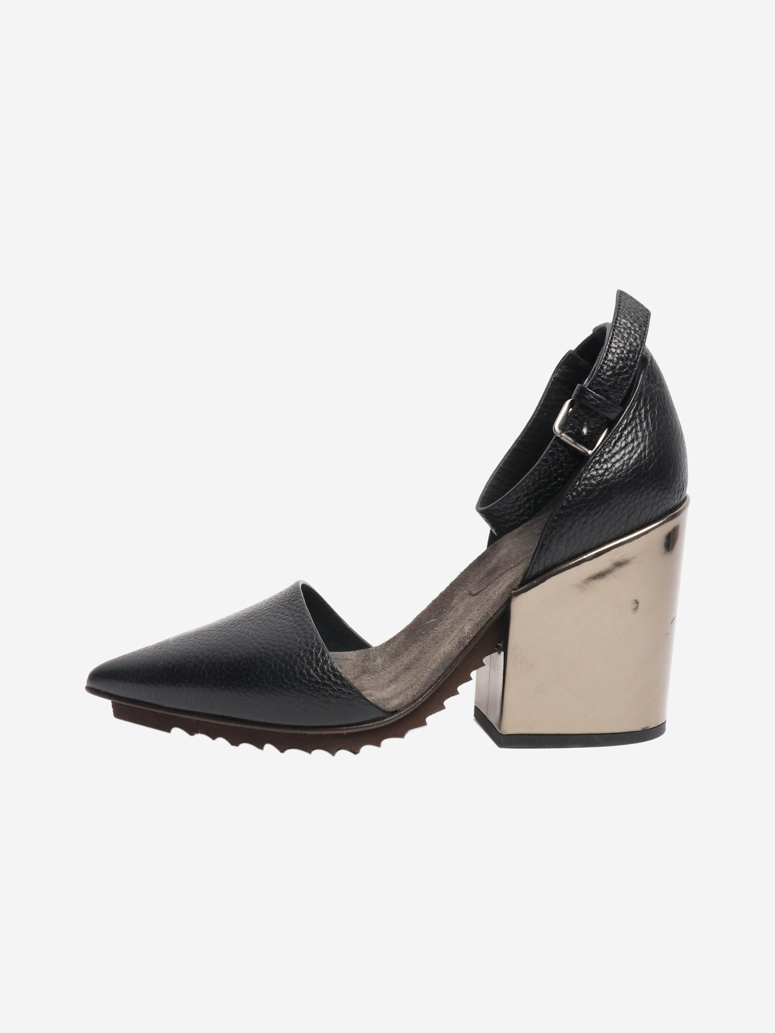 Brunello Cucinelli Black leather pointed-toe pumps - EU 38 Size US 7.5 / IT 37.5 - 1 Thumbnail