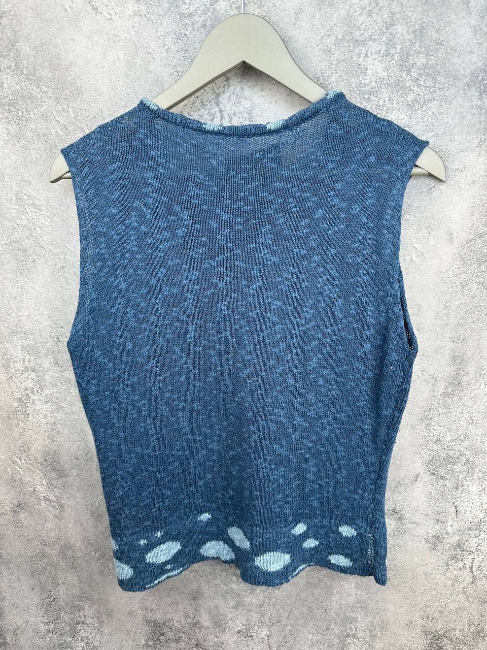 Designer Bill Baber Sunset Shell Top Soft Linen Rich Texture Vest Size M / US 6-8 / IT 42-44 - 2 Thumbnail