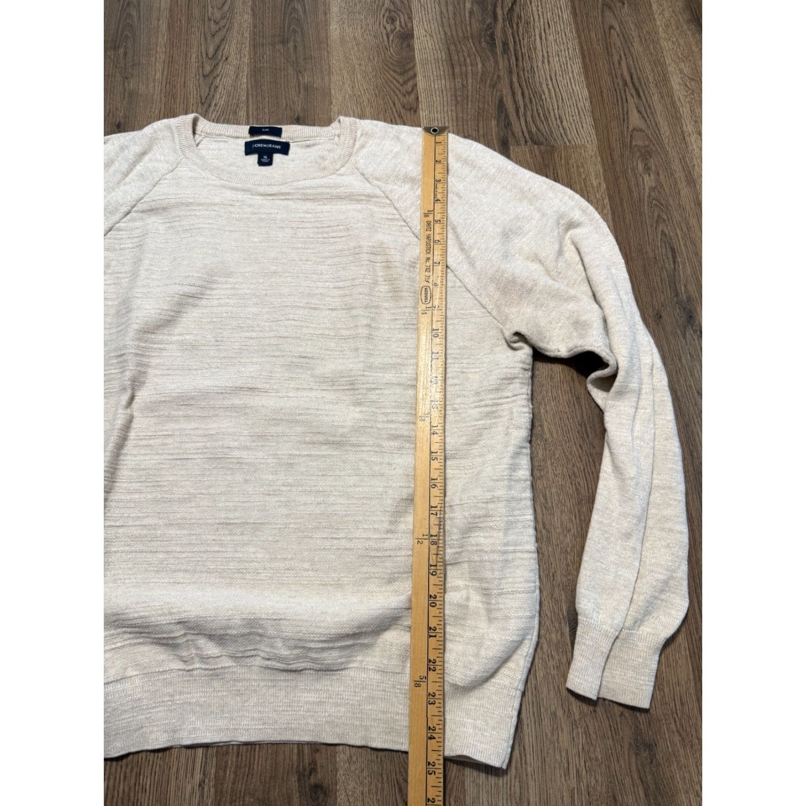 J.Crew J.Crew Jeans Shirt XL White Long Sleeve Slim Crewneck Pullover Men Size US XL / EU 56 / 4 - 7 Thumbnail