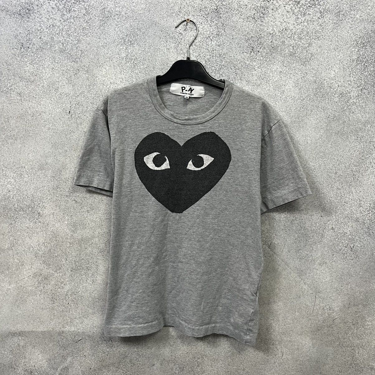 Comme des Garcons PLAY Play Comme des Garçons T-Shirt Big Logo Grey Size M Size US M / EU 48-50 / 2 - 1 Thumbnail