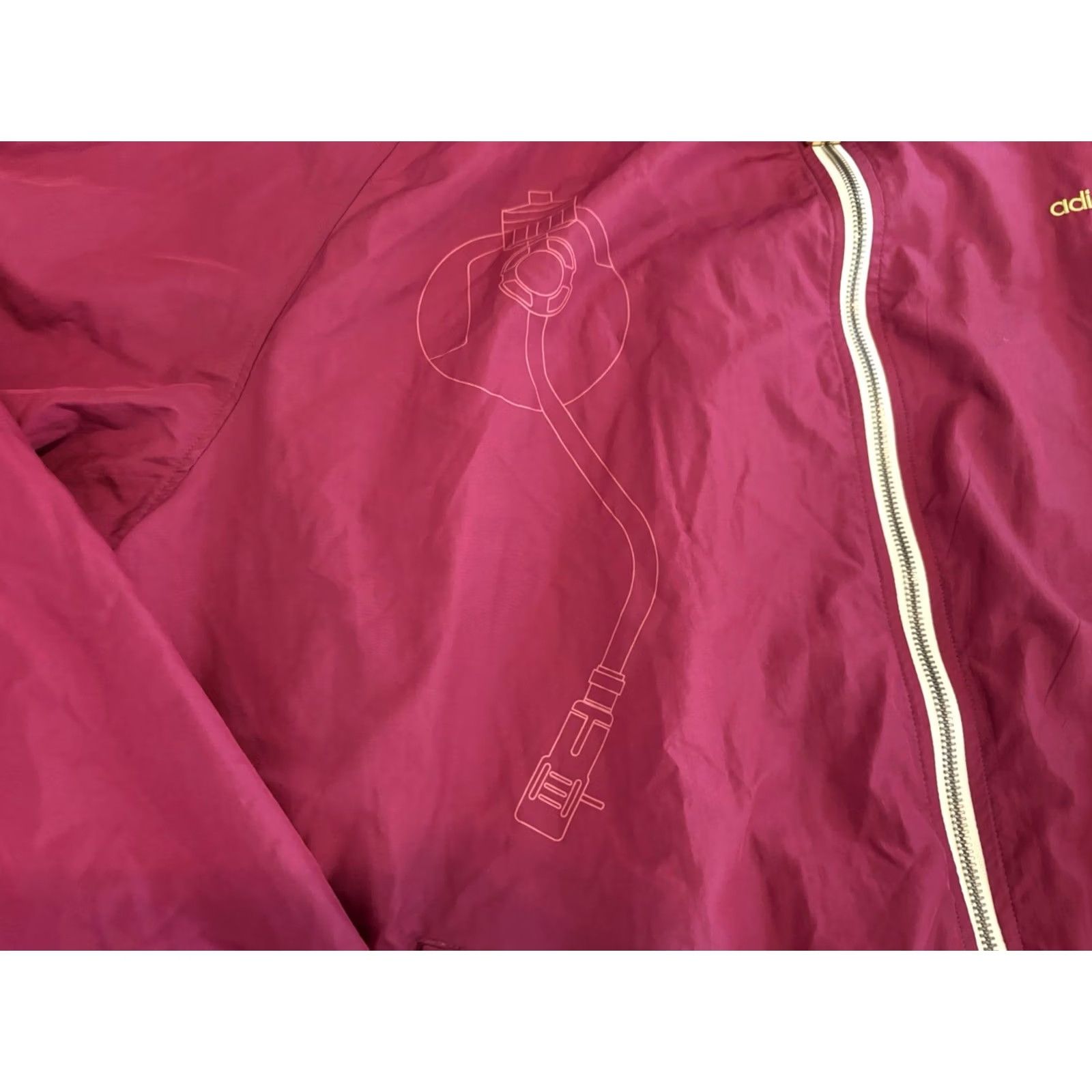 Adidas VINTAGE adidas x Def Jam Recordings DMC Red Windbreaker Jacket Mens 3XL Red Windbreaker 80s 90s Hip Hop Hooded Full Zip Collared Lightweight Size US XXL / EU 58 / 5 - 6 Thumbnail