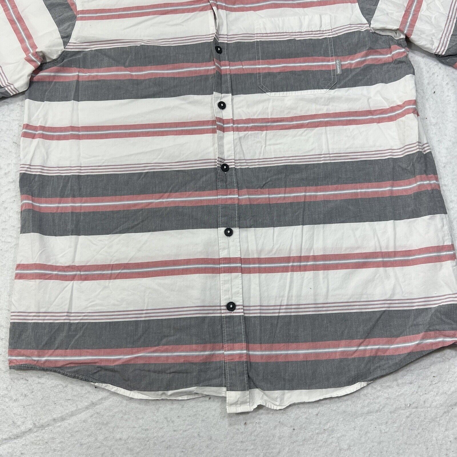 Columbia Columbia Sportswear Button Front Pocket Shirt Red Striped Size US XL / EU 56 / 4 - 6 Thumbnail
