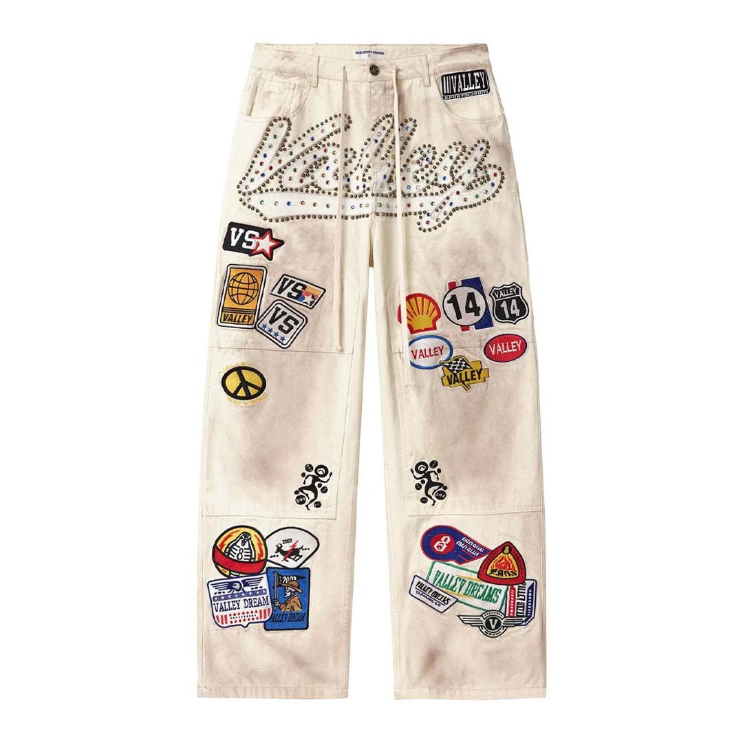 Vale Forever 1980s Painters Baggy Pants 'Cream' Size US 36 / EU 52 - 1 Thumbnail
