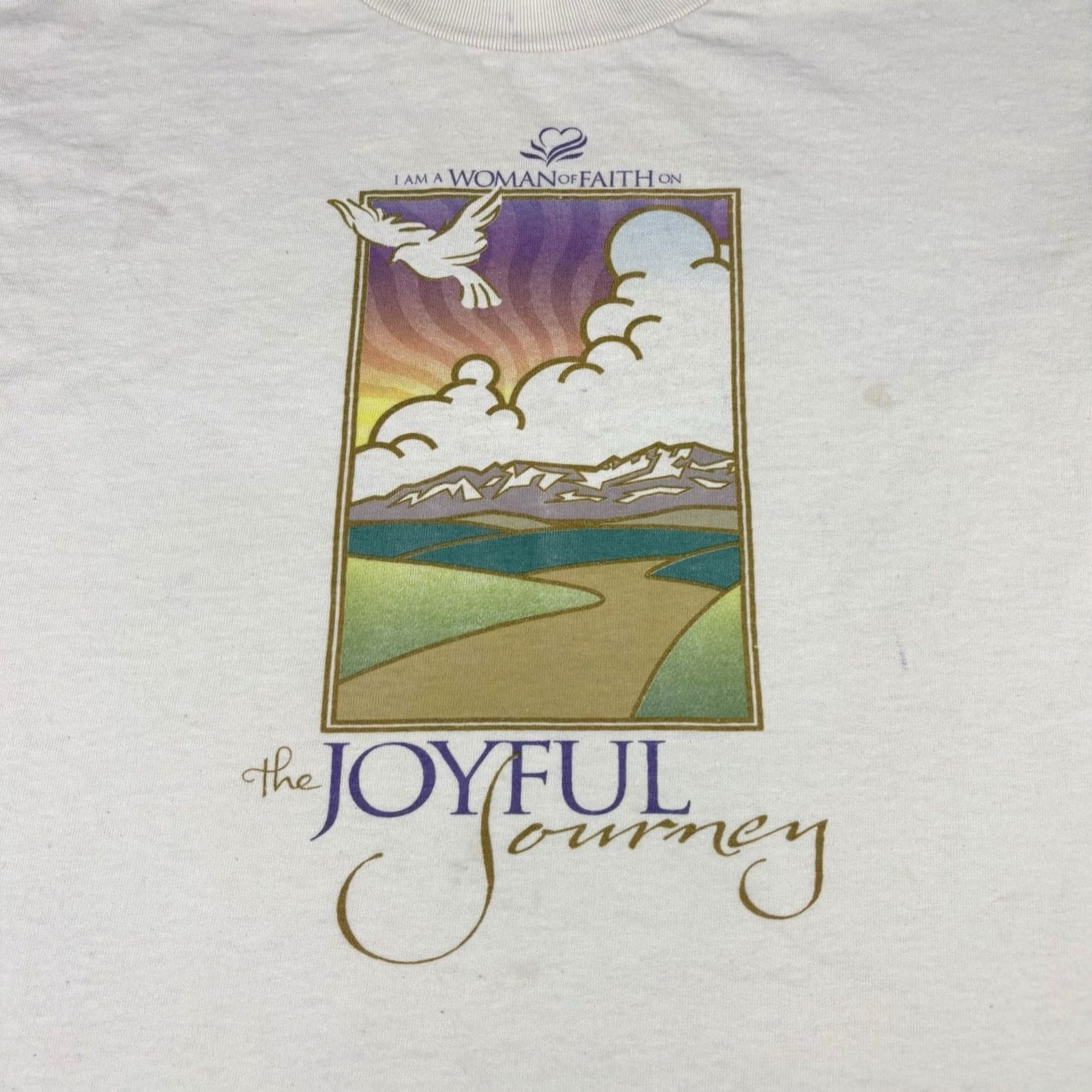 Gildan VINTAGE Feminist Fath God Religion Christian T Shirt Art Promo Womens L 90s Size L / US 10 / IT 46 - 6 Thumbnail