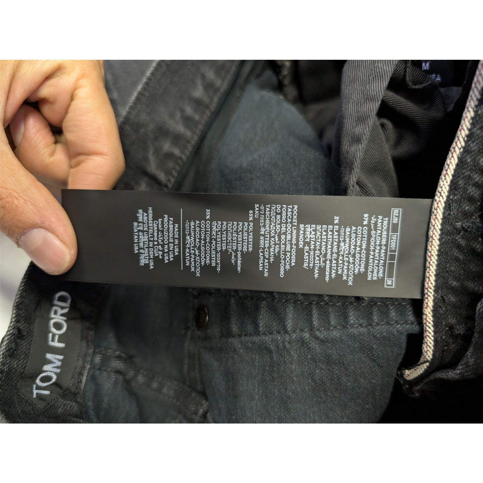 Tom Ford o1rshd1 Slim-Fit Denim Jeans in Black Size US 29 - 18 Thumbnail
