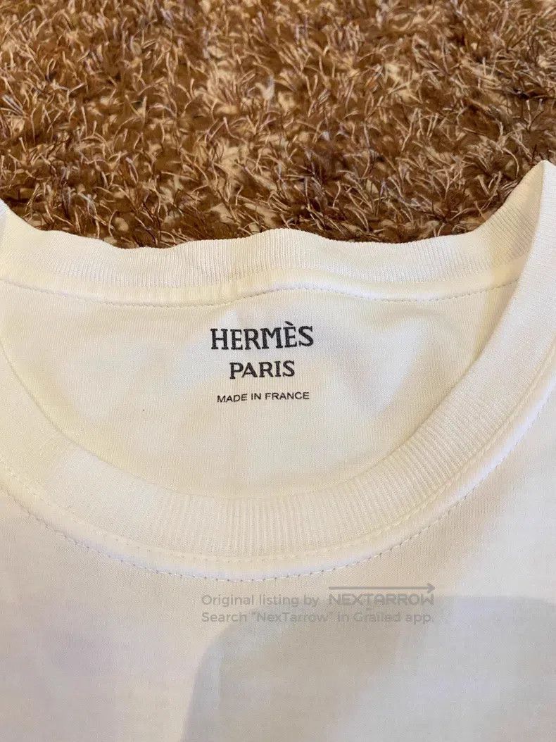 Hermes Hermes Embroidered T-shirt short sleeve top Size XS / US 0-2 / IT 36-38 - 4 Thumbnail